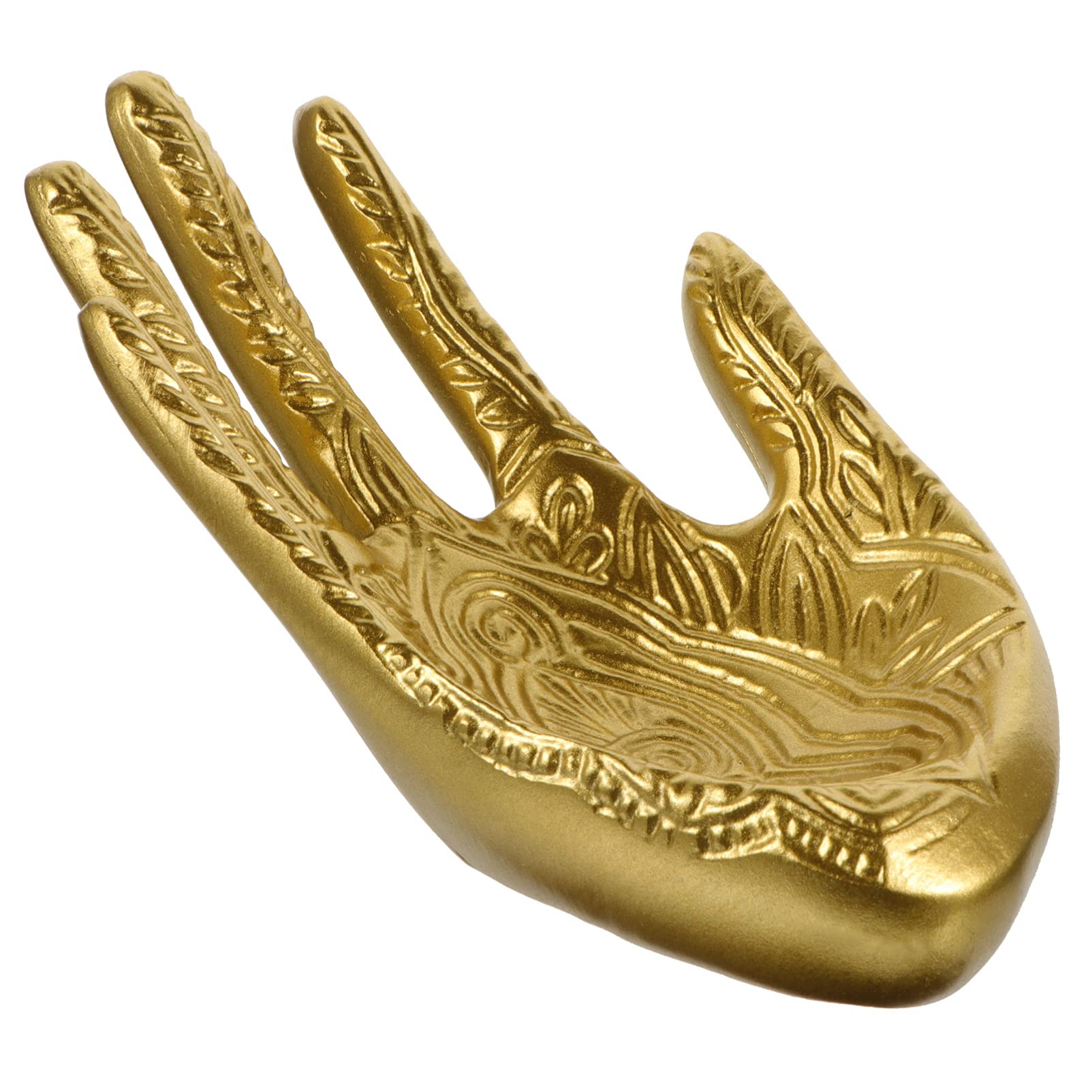 EXCEART Gold Plated Jewelry Display Stand - Ring Holder, Hamsa Hand Ring Dish, Buddha Resin Jewelry Organizer for Home Decor & Retail Store Display