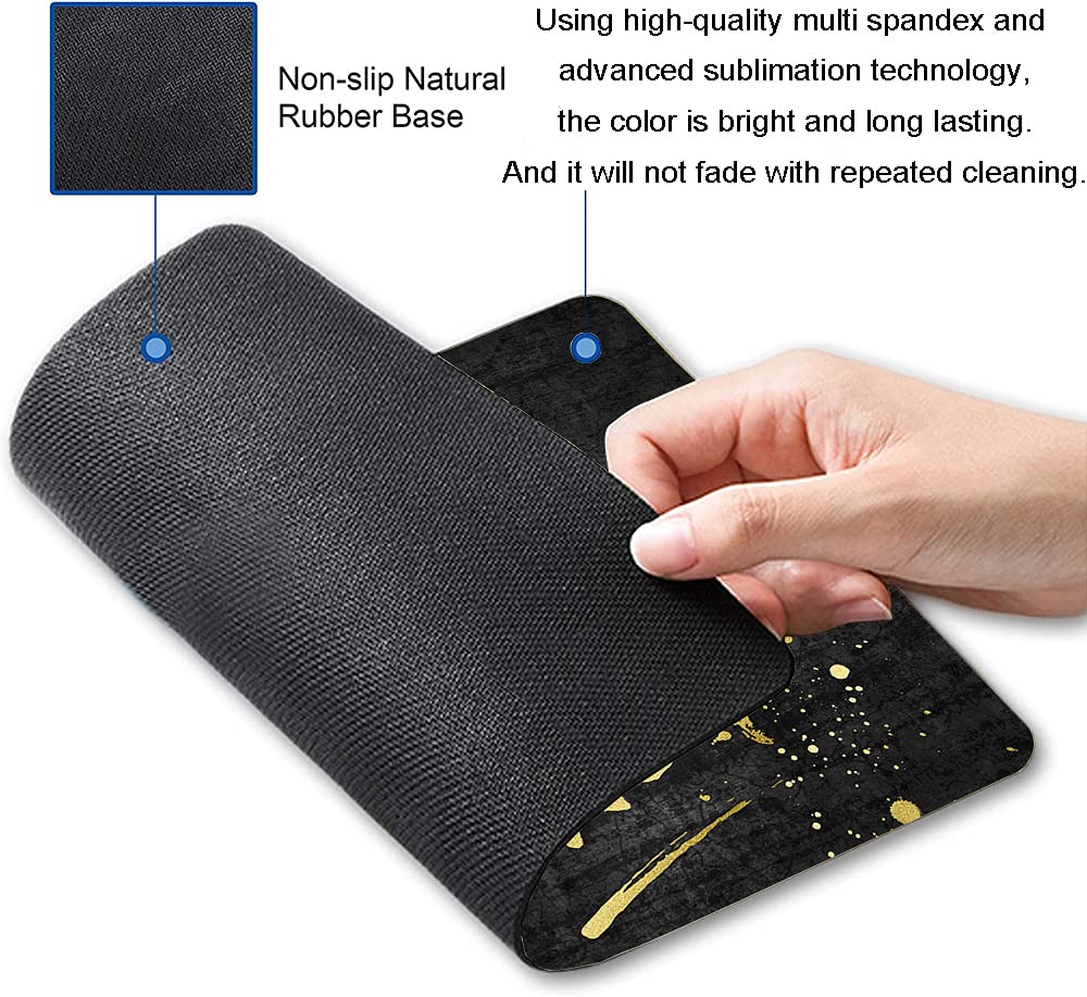 Motivational Mouse Pad with Inspirational Quotes - Non-Slip Rubber Base, Waterproof Square Mouse Mat for Office & Home Laptop Use - Hokafenle Mouse Pad (Good Vibes Only) - Perfect for Work Desks, Gaming Setups & Home Offices