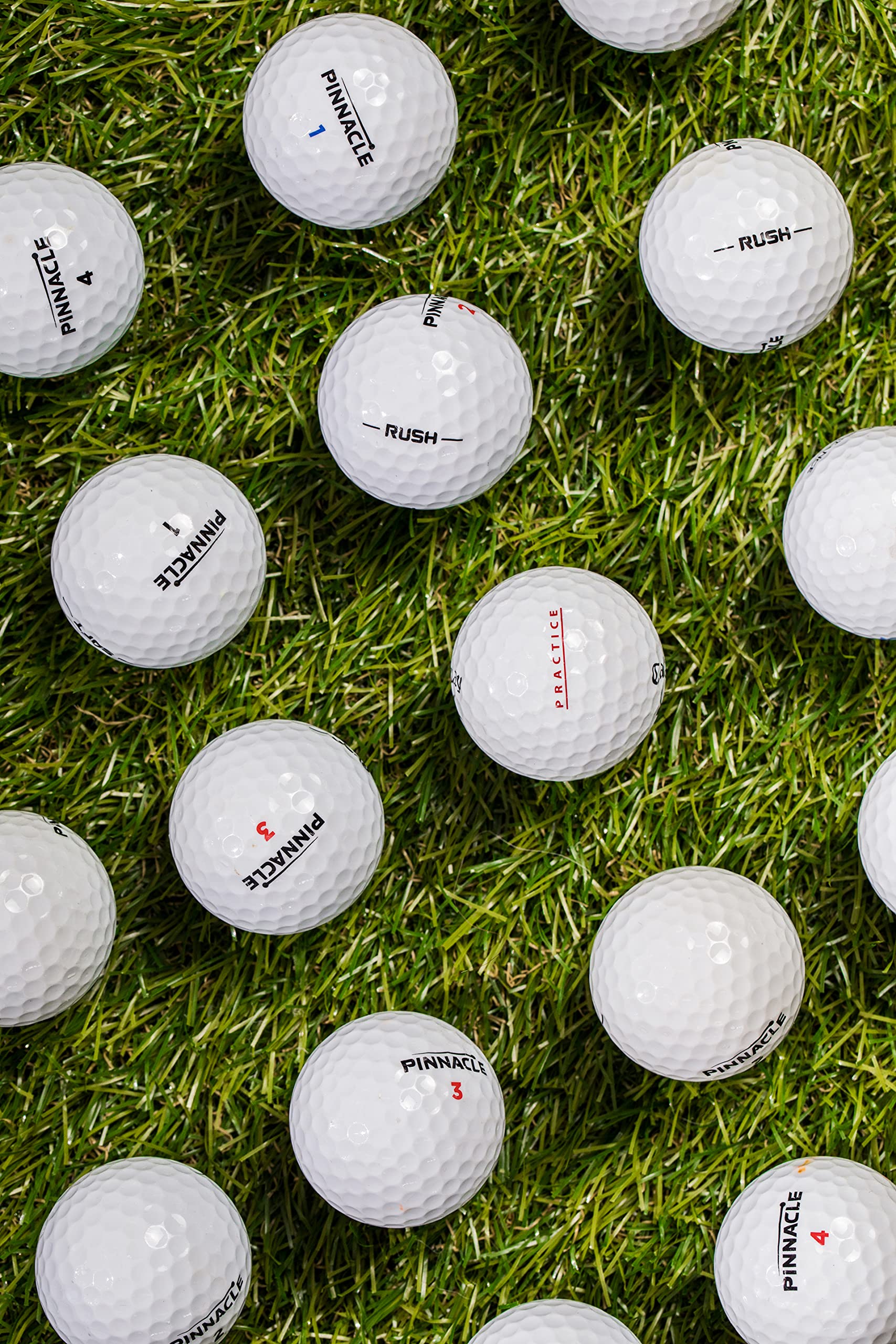 Premium Recycled Pinnacle Golf Balls - 48 Near Mint Used Golf Balls Bulk Pack with Mesh Carry Bag | Eco-Friendly, Cost-Effective Practice Balls for Driving Range, Backyard Training & Course Play