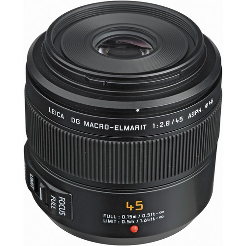 Panasonic Leica DG Macro Elmarit 45mm f/2.8 ASPH. MEGA O.I.S. Lens - Professional Macro Photography Lens for DSLR Cameras - Perfect for Product, Jewelry & Nature Photography