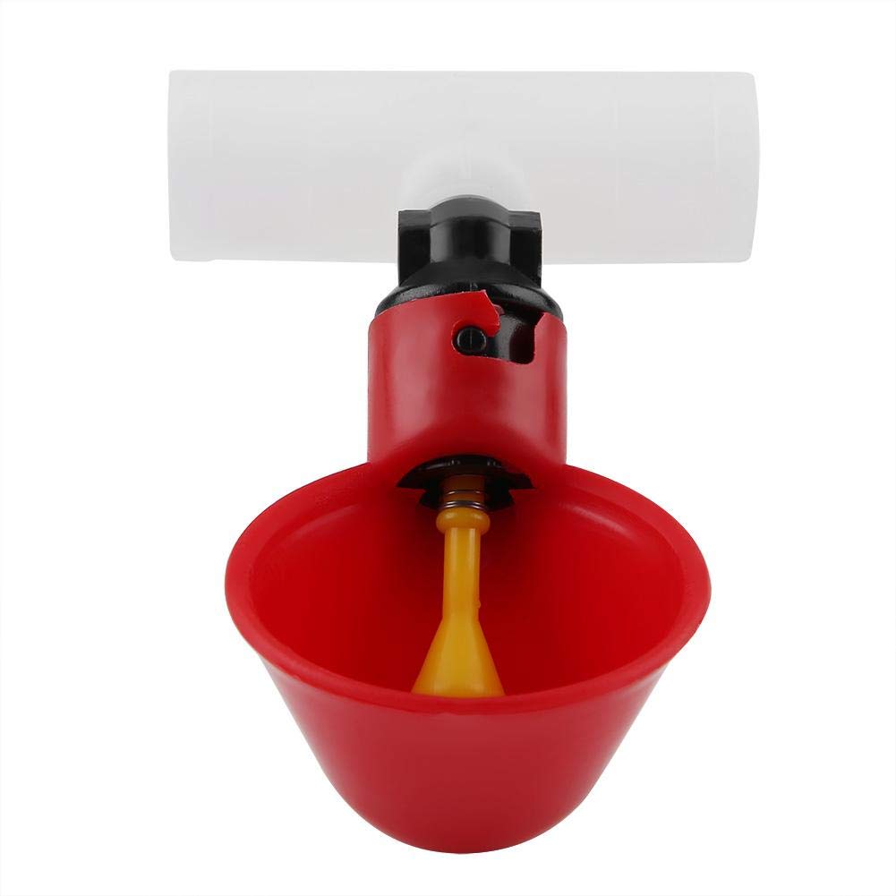 Pasamer自动家禽饮水器 红色鸡用饮水工具 适用于鸡舍、农场、后院养殖场
