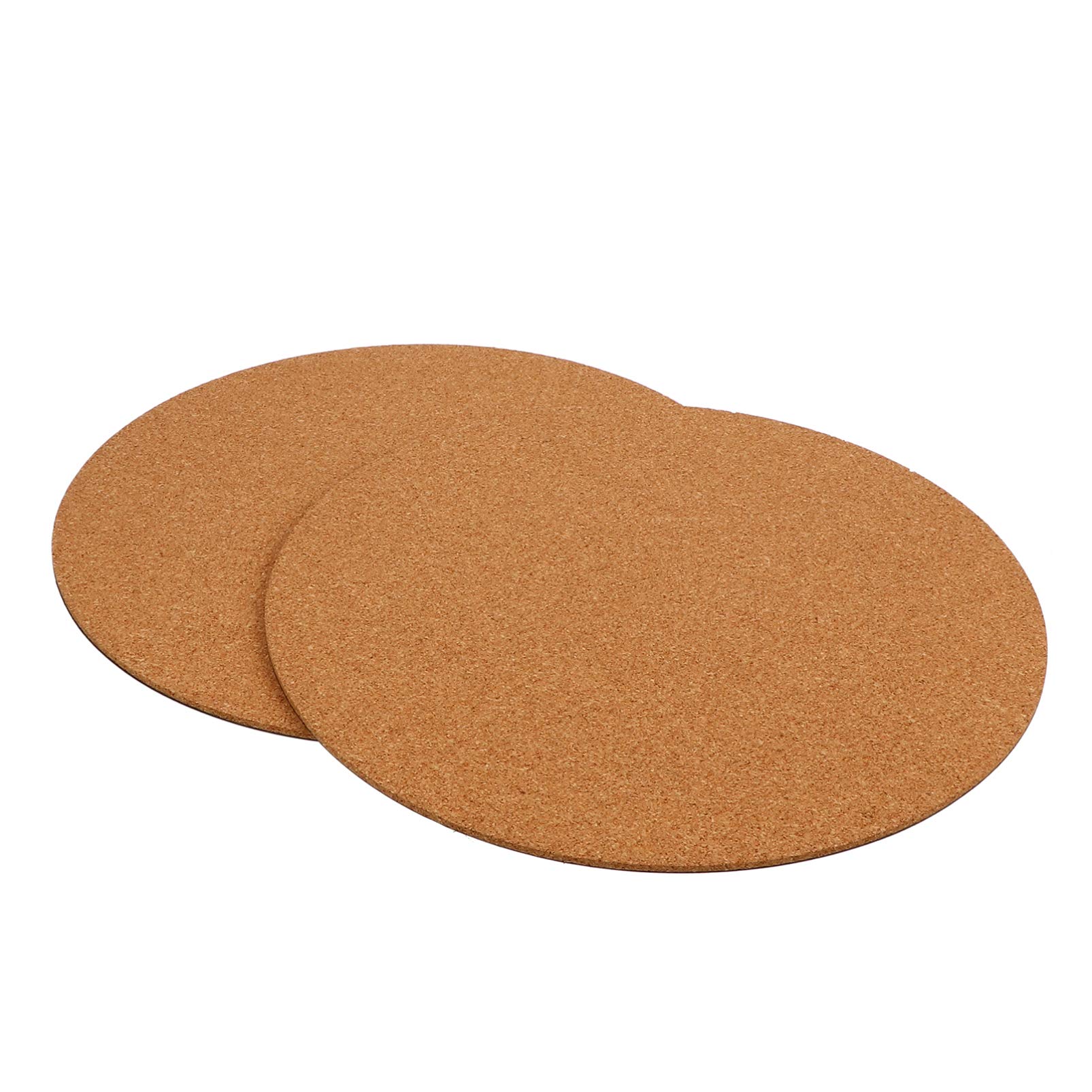 Hemoton 2-Pack Cork Planter Mats - Natural Plant Tray for Flower Pots, Garden Coasters for Indoor/Outdoor Use - Protects Surfaces from Water Damage for Houseplants, Succulents & Gardening Needs