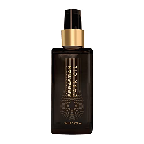 Sebastian Professional Dark Oil Lightweight Hair Oil with Jojoba & Argan Oil - Hydrating Treatment for Dry, Damaged Hair - Perfect for Styling, Frizz Control & Shine Enhancement