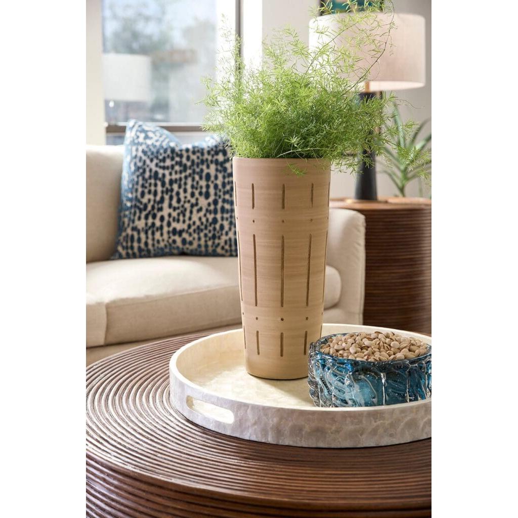 Cyan Design 11484 Small Blue Thorough Vase - Elegant Home Decor for Living Room, Dining Table & Wedding Centerpieces