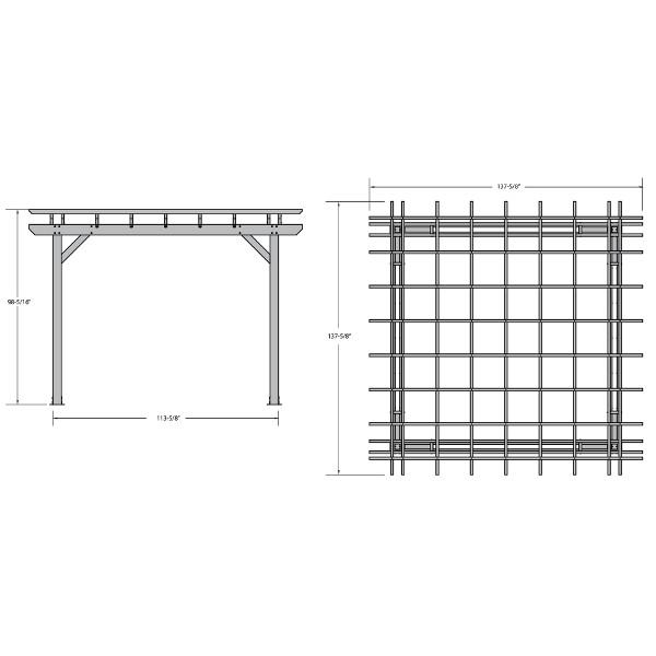 12' x 12' Outdoor Wooden Pergola with Canopy - Patio Garden Gazebo for Backyard, Deck, and Poolside Relaxation