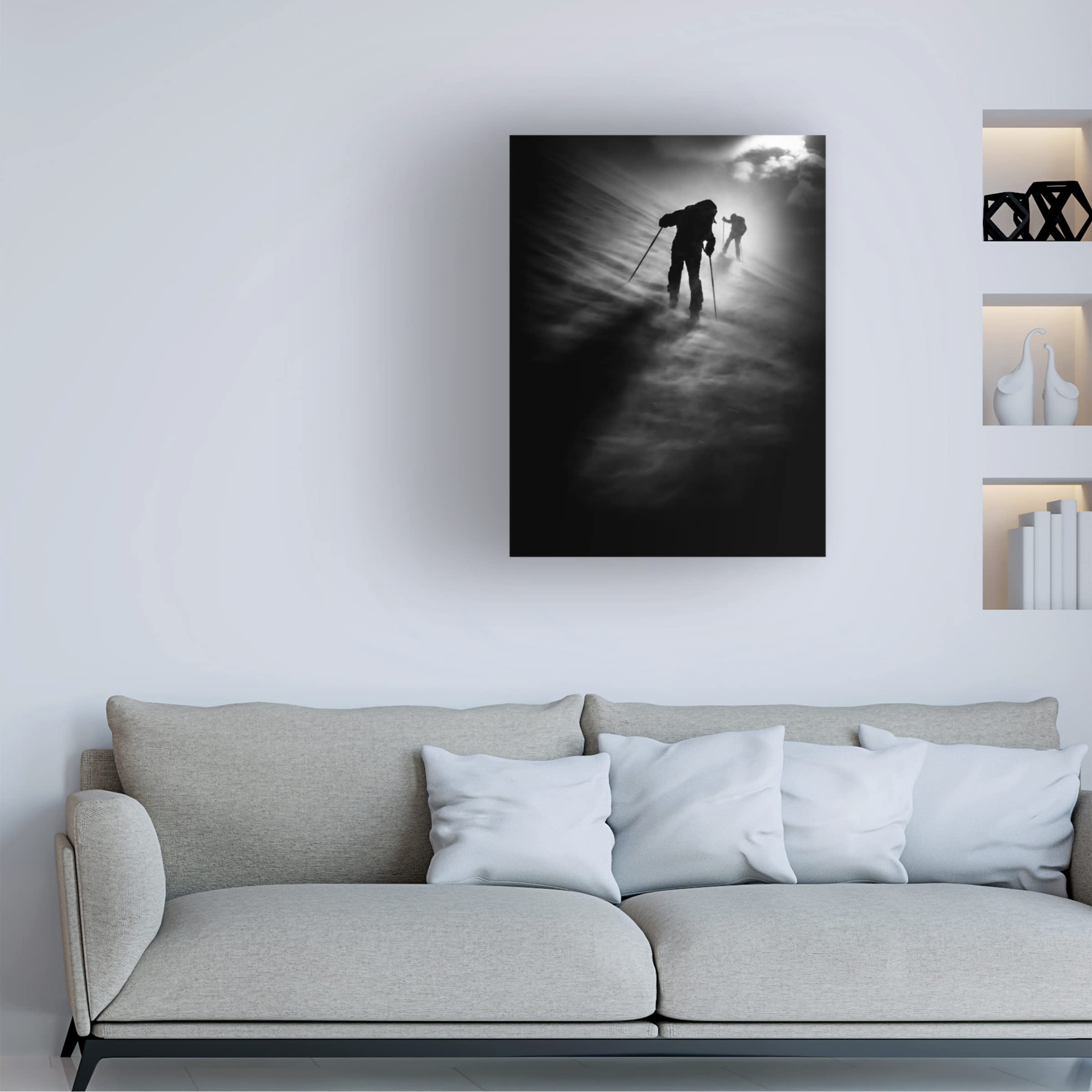 Trademark Fine Art 'Wind Resistance' Canvas Wall Art by Sandi Bertoncelj - Modern Abstract Painting for Living Room, Bedroom & Office Decor
