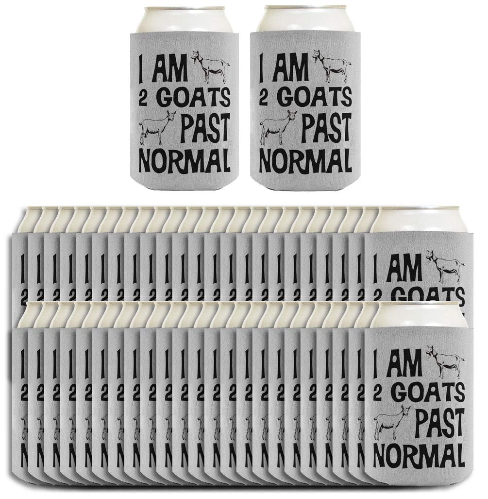 Funny Goat Owner Gifts - 96 Pack Goat Themed Can Coolers & Beer Koozies - Perfect for Farm Parties, BBQ Gatherings & Goat Lover Presents