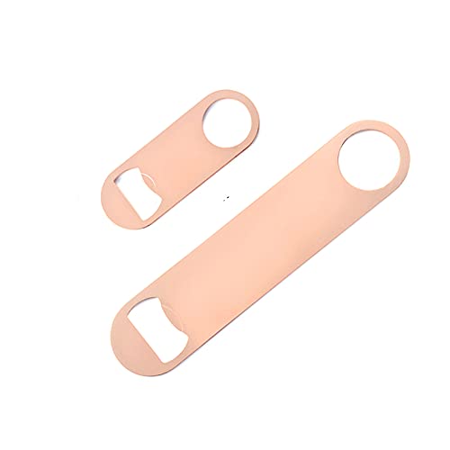 2-Pack Stainless Steel Bottle Opener Set - Rose Gold Soda & Beer Bottle Opener for Bar, Kitchen & Outdoor Use - Durable Bar Tool & Unique Gift Idea for Beer Lovers