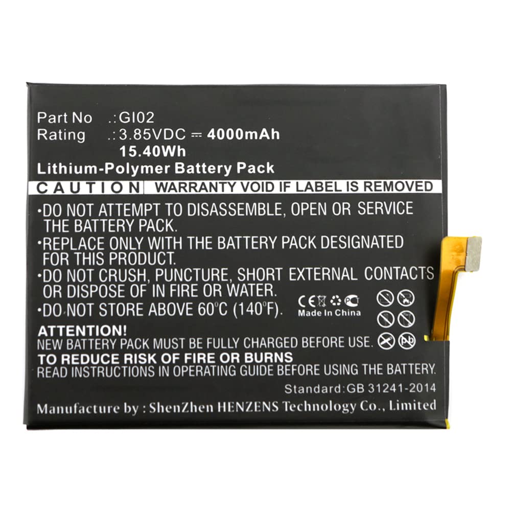Synergy 4000mAh Battery for Gigaset GI02 - Long Lasting Power for Mobile Use
