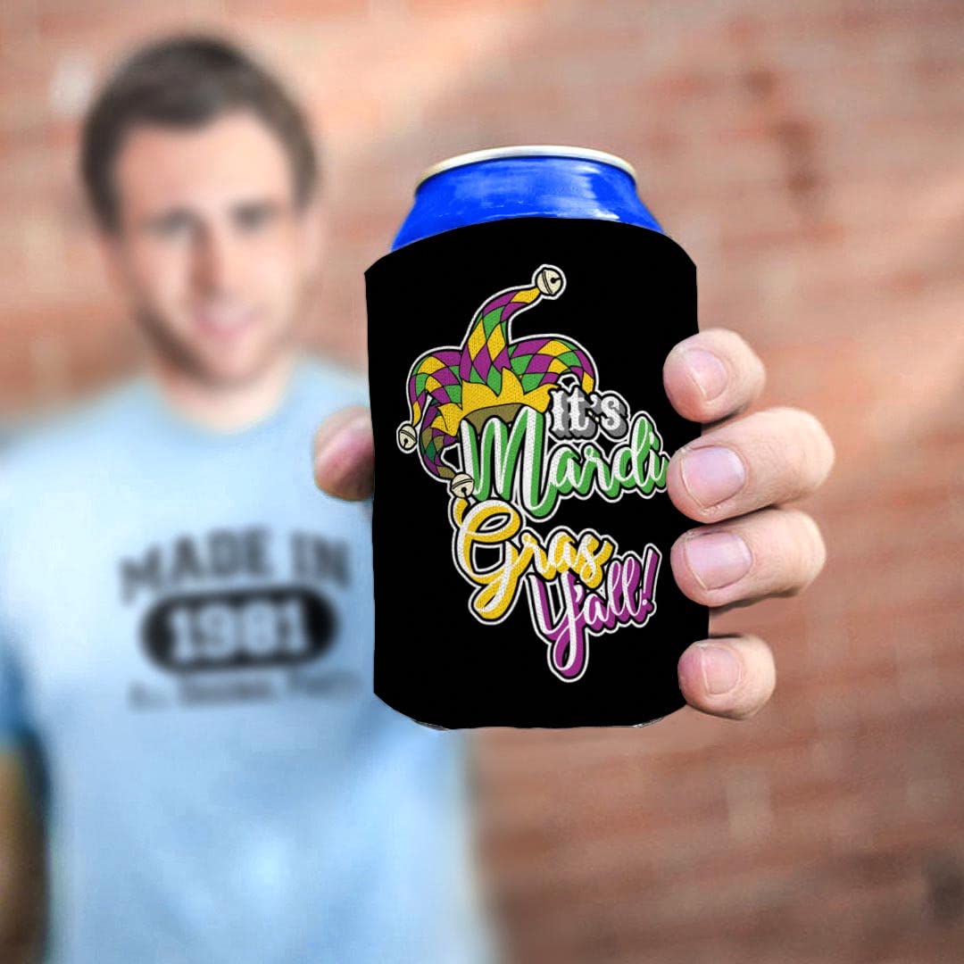 48-Pack Mardi Gras Jester Hat Drink Can Coolers - Fun Party Accessories for Mardi Gras, Carnival, and Festive Celebrations