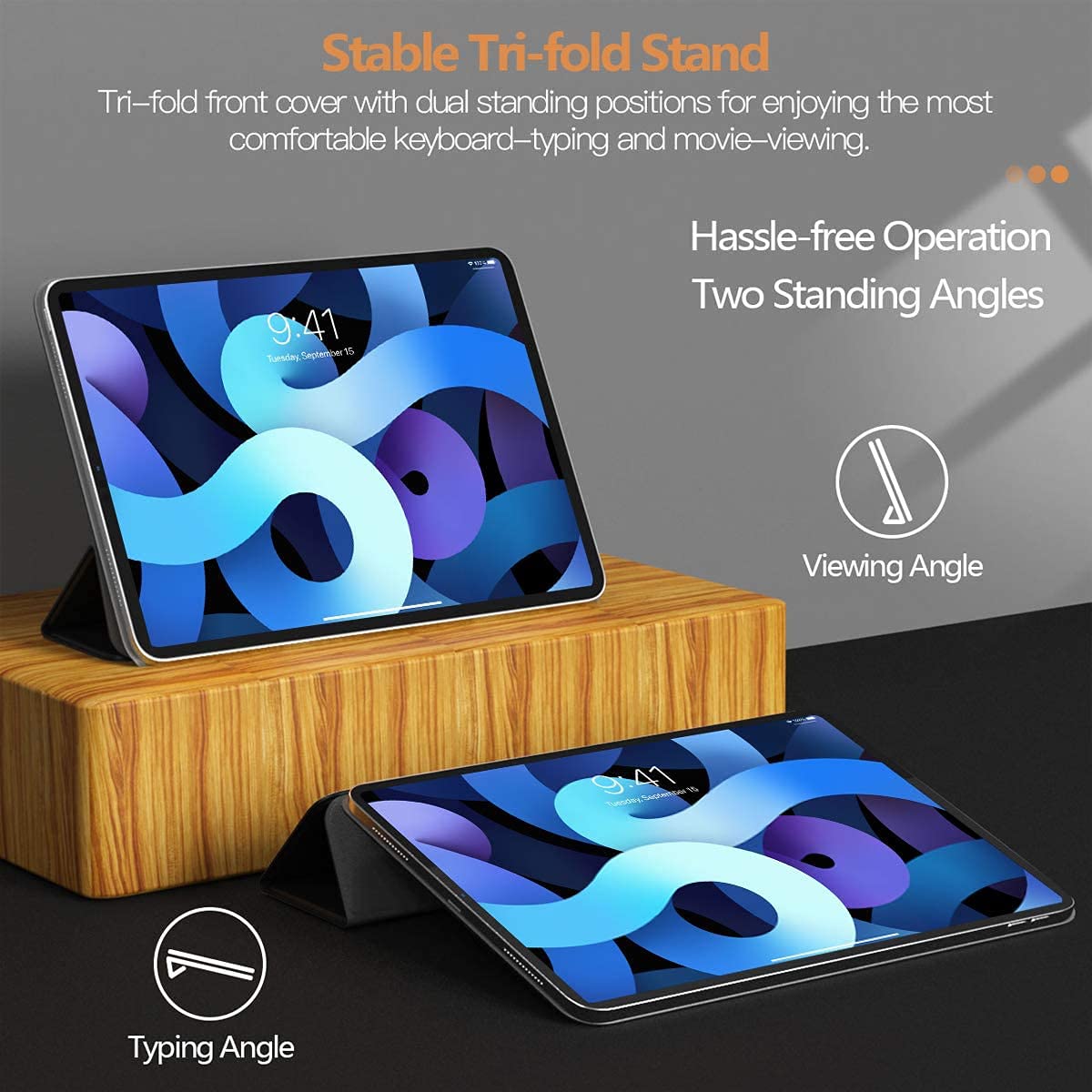 Navor Slim Trifold Smart Magnetic Case for iPad Air 10.9