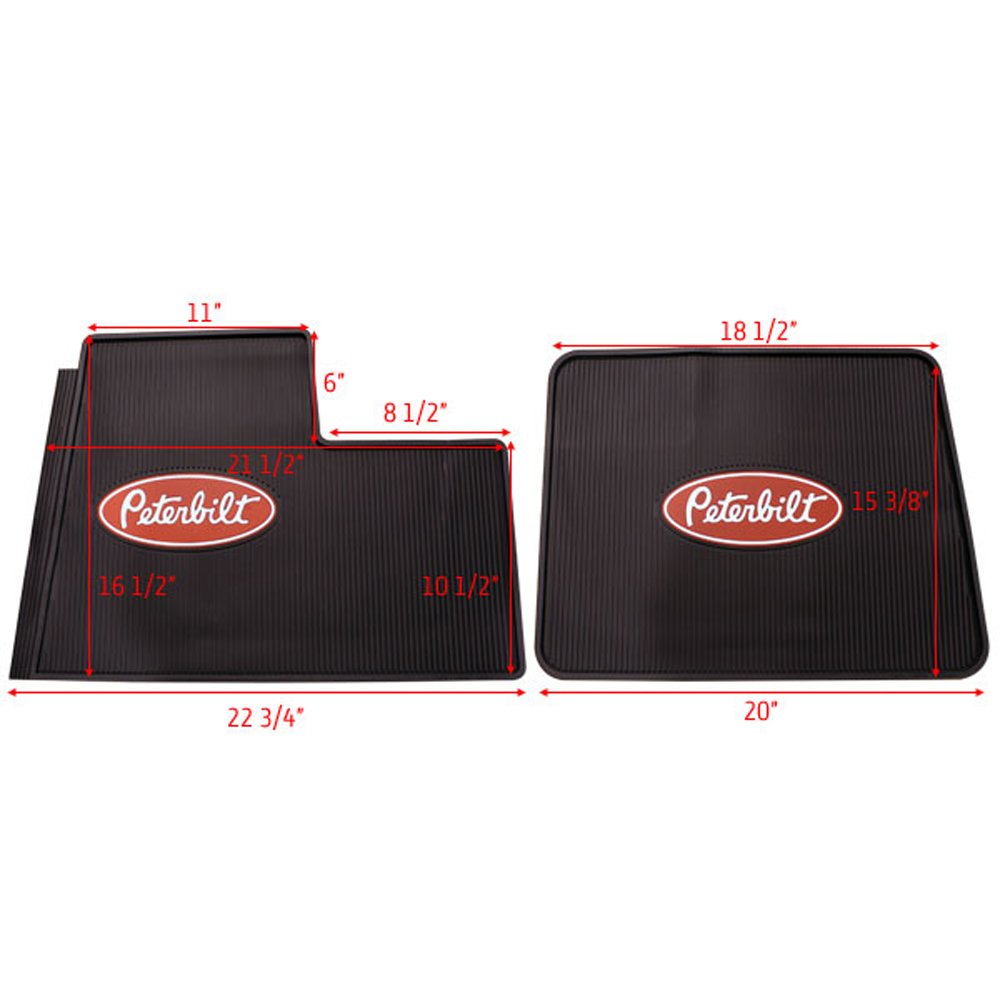 Premium Rubber Semi Truck Floor Mats with Motors Logo - Heavy Duty All-Weather Protection for 2005 & Newer Models - Perfect for Long Haul Trucking & Commercial Vehicles