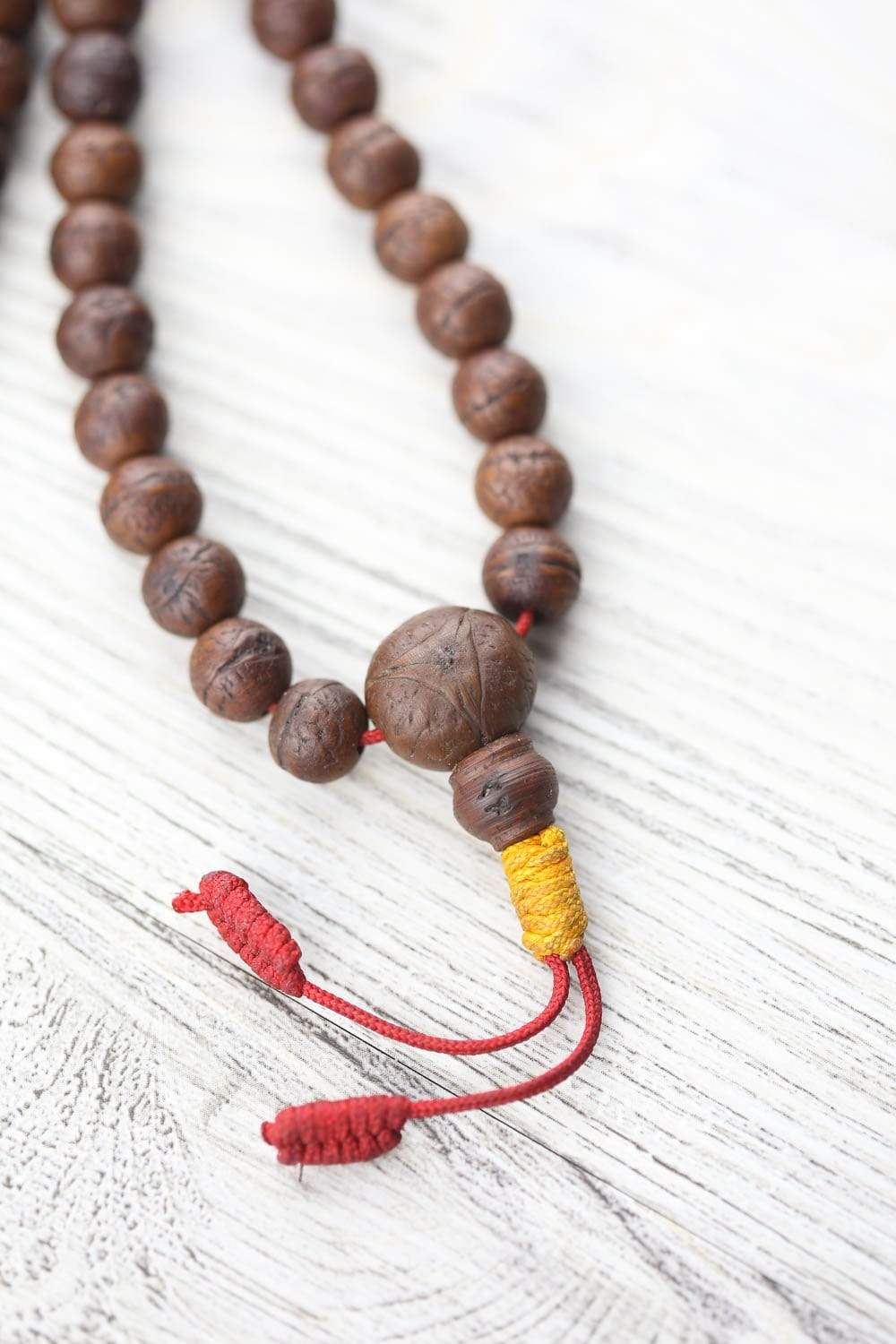 Authentic Antique Boudhanath Bodhi Mala Prayer Beads - 108 Buddhist Meditation Mala Necklace for Yoga, Mindfulness & Spiritual Practice