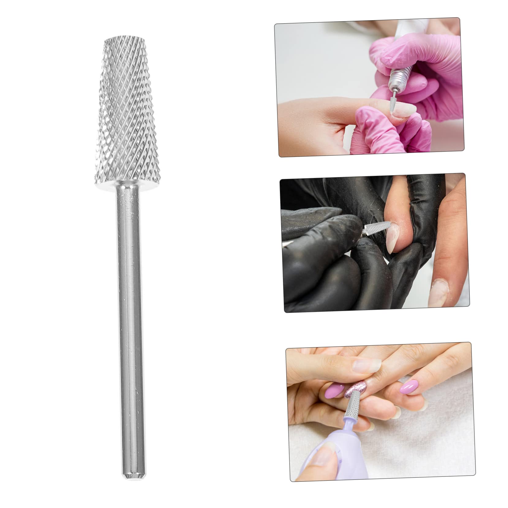 Minkissy Professional Nail Drill Bits Set - Silver WG04 Cuticle Manicure Grinding Heads for Nail Polishing & Shaping | Perfect for Home Manicures, Salon Nail Care & DIY Nail Art