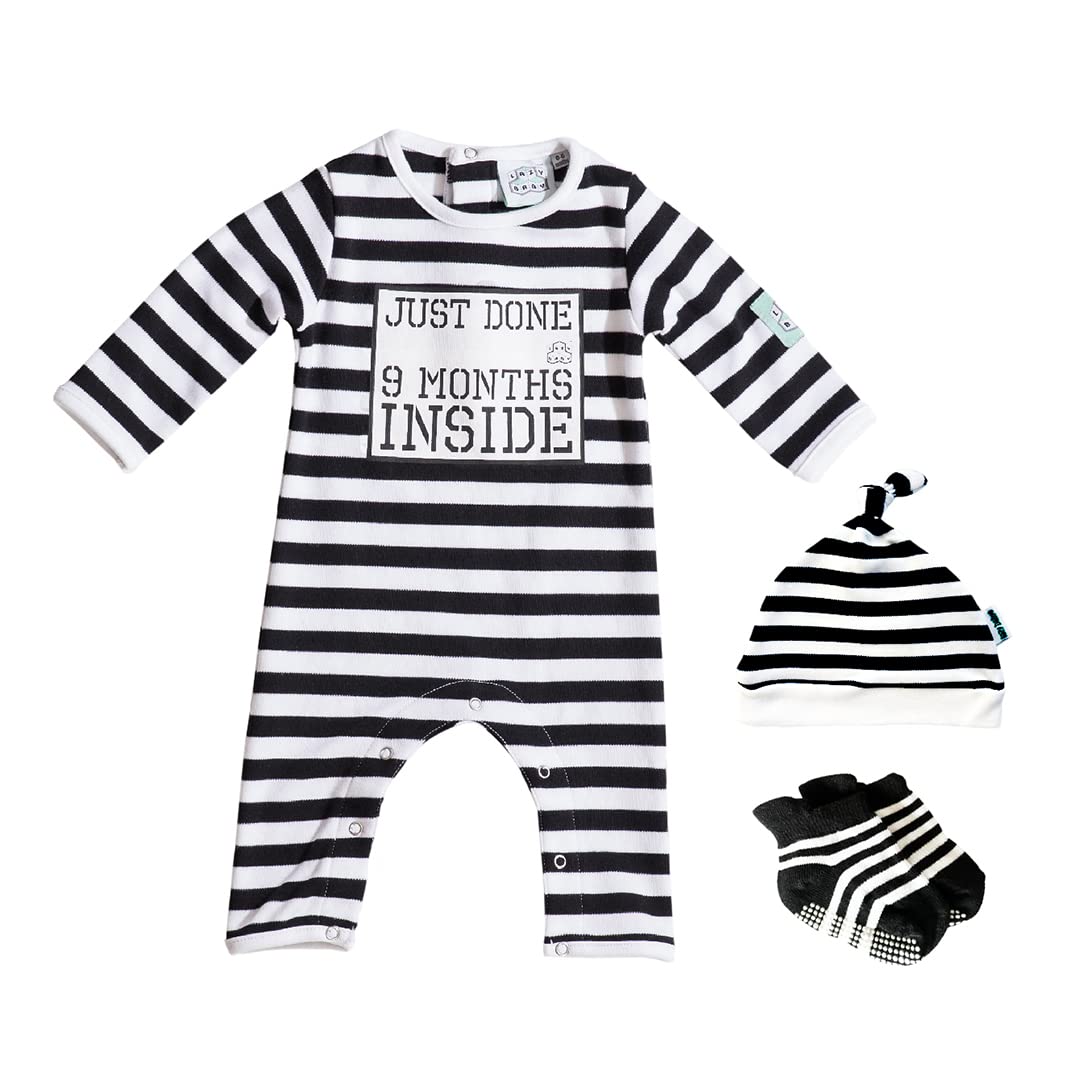 Newborn Baby Outfit Gift Set - Baby Grow, Hat & Socks 0-6M - Perfect Baby Shower Gift