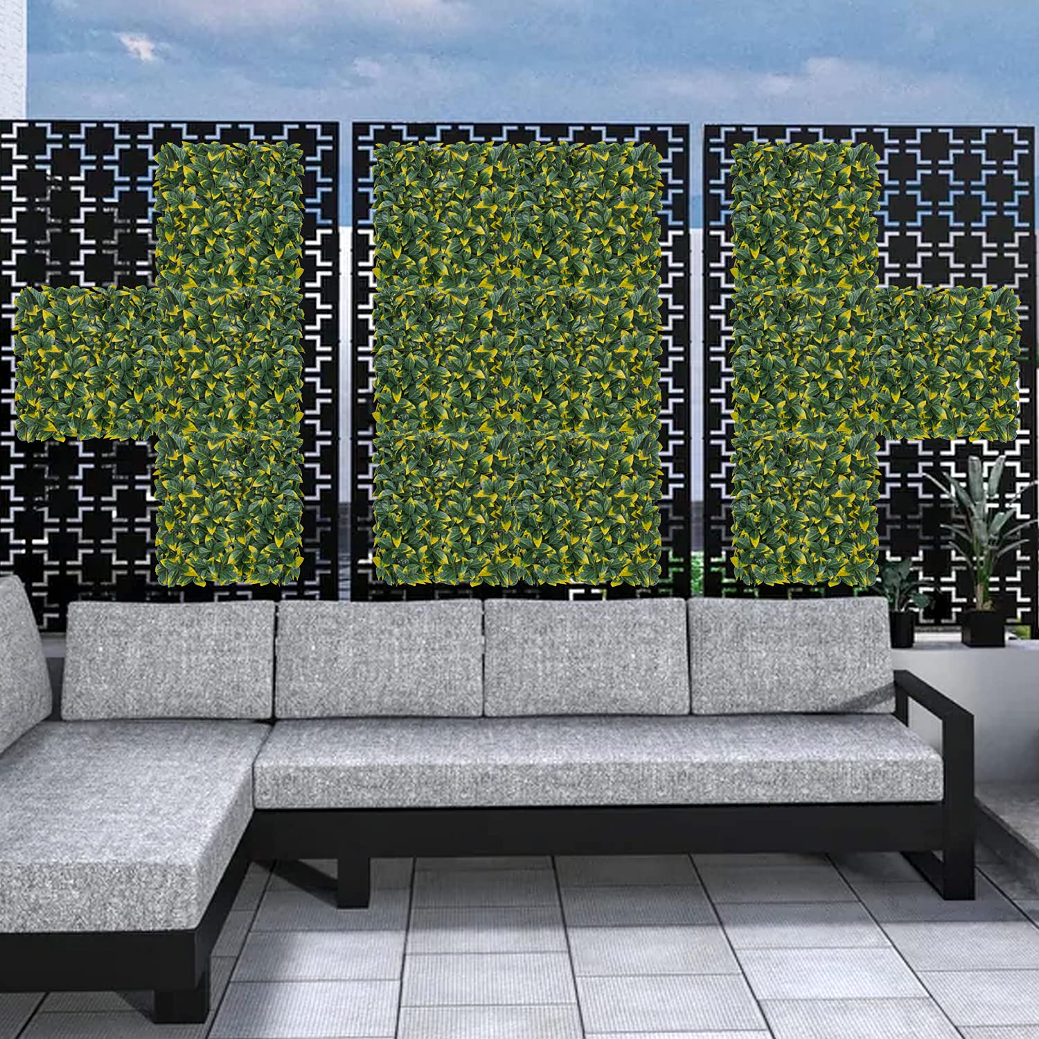 APICRED 20-Pack Artificial Boxwood Panels - 20