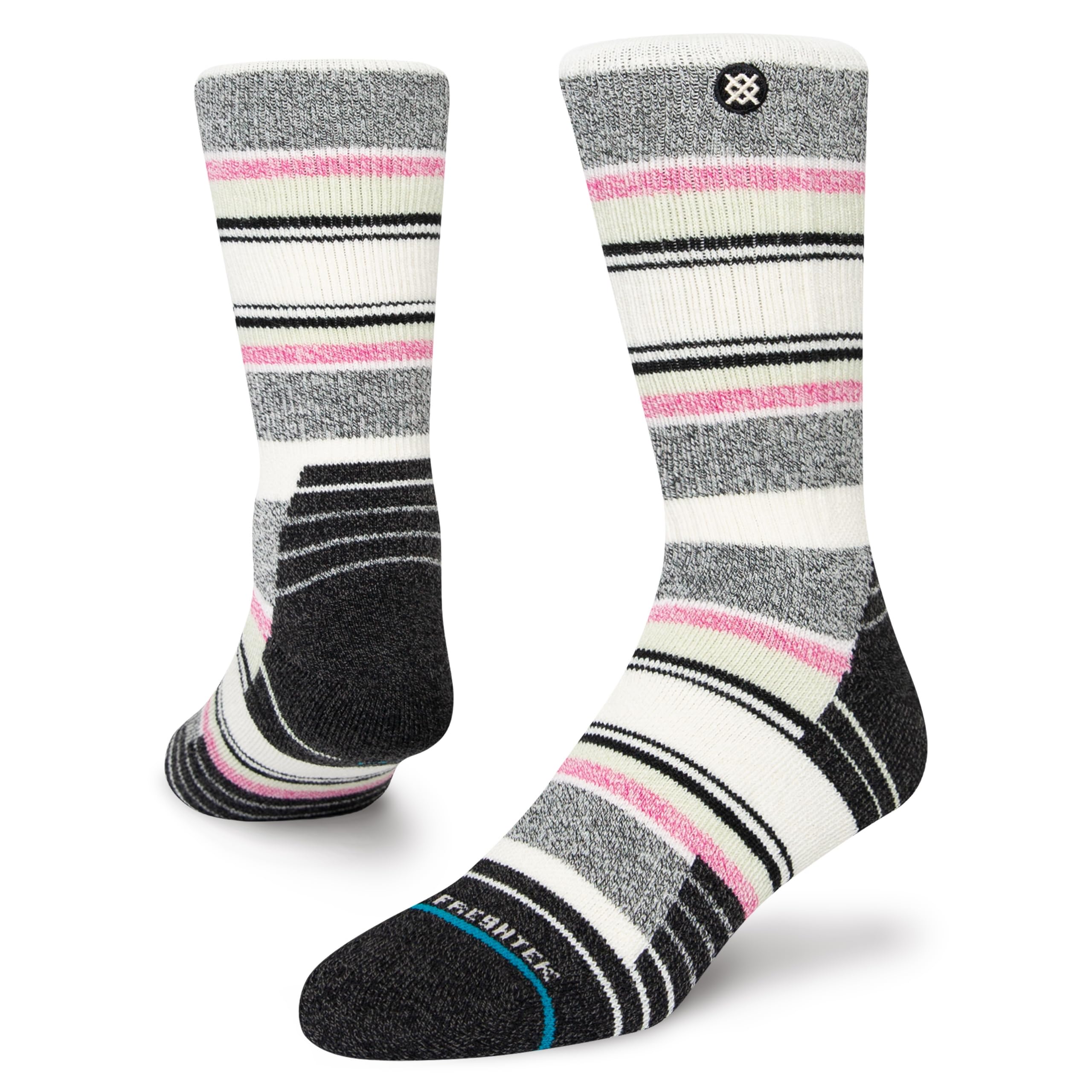 Stance Pack It Up Crew Socks for Men & Women - 3 Pairs Black Athletic Socks for Running, Hiking & Everyday Wear - Comfortable & Durable Performance Socks