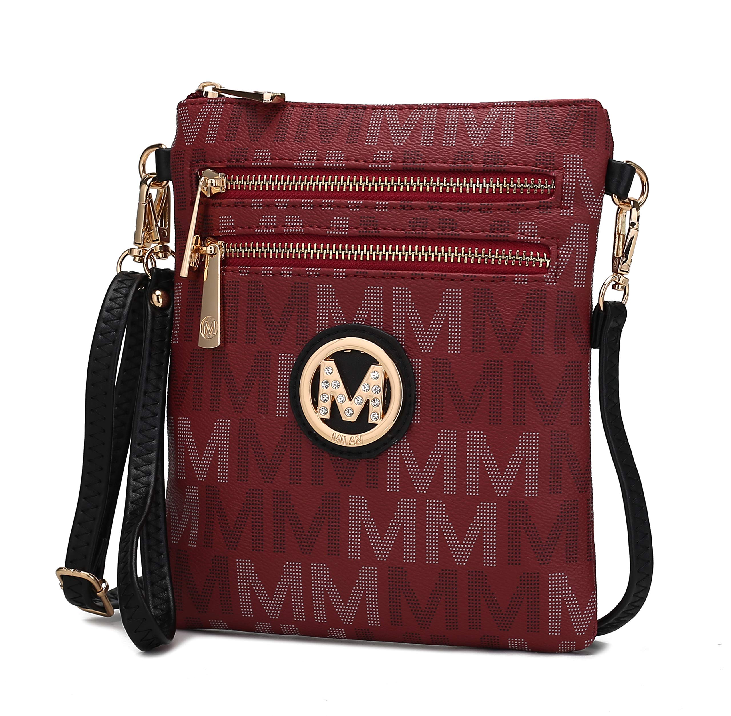 MKF Women's Crossbody Bag - PU Leather Shoulder Purse for Daily Use