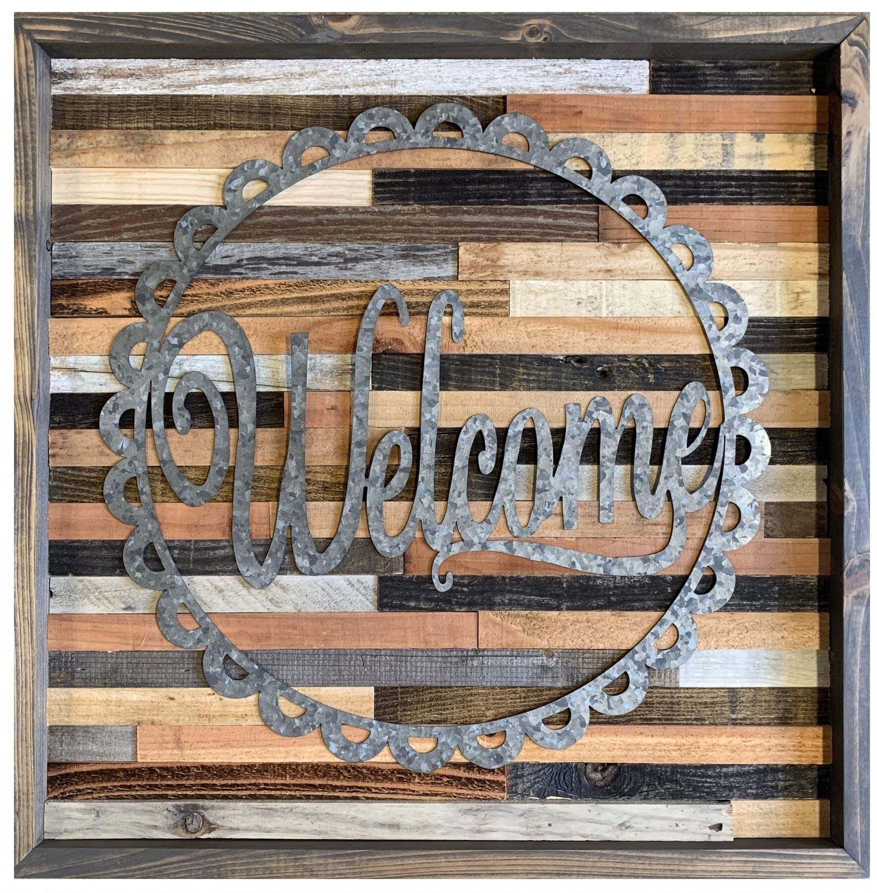 Rustic Welcome Wall Decor - Farmhouse Style Wooden Sign for Home Entryway, Living Room & Front Door Decorations - Perfect for Housewarming Gifts & Cozy Home Decor