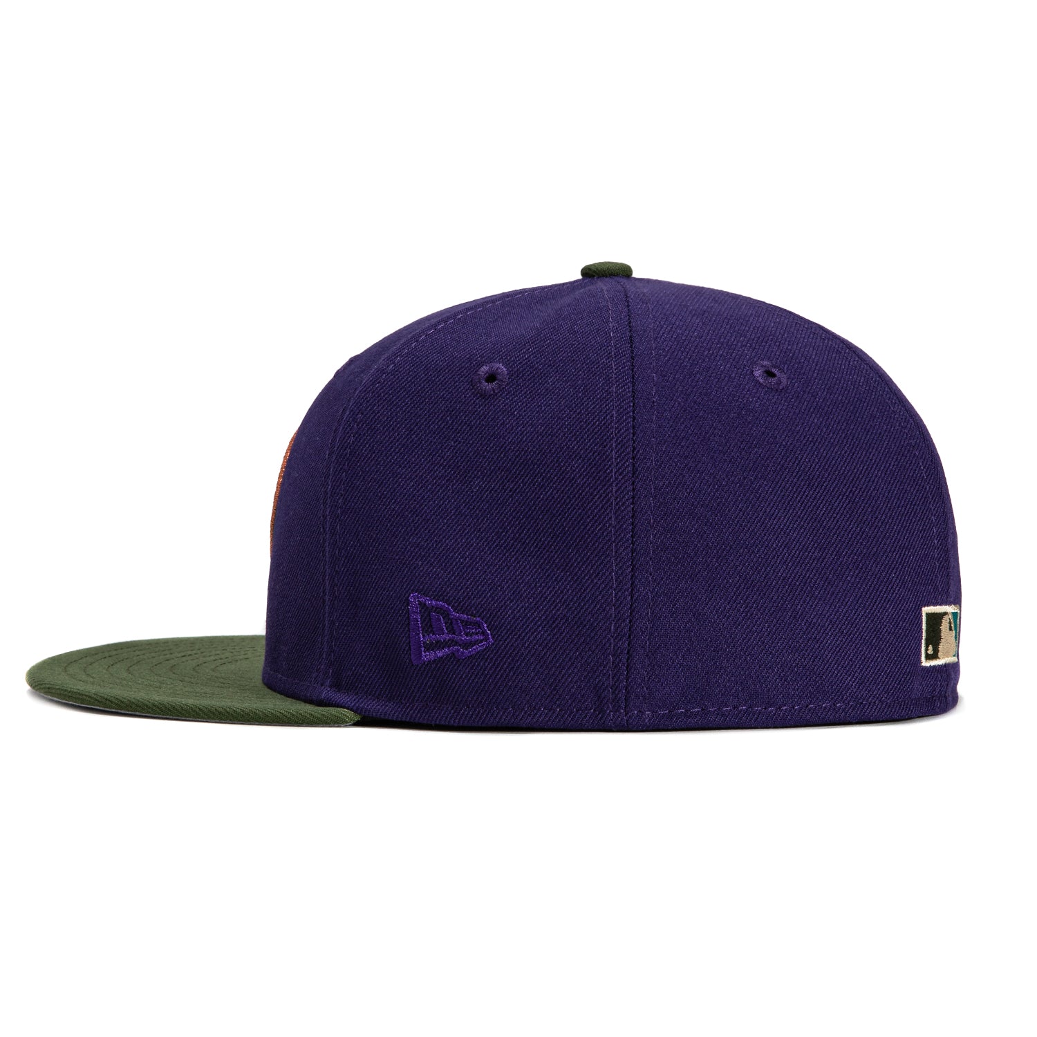 New Era 59Fifty Arizona Diamondbacks MLB Baseball Cap with Inaugural Patch - Purple & Olive - Adjustable Snapback Hat for Men & Women | Perfect for Baseball Games, Sports Fans & Streetwear Fashion
