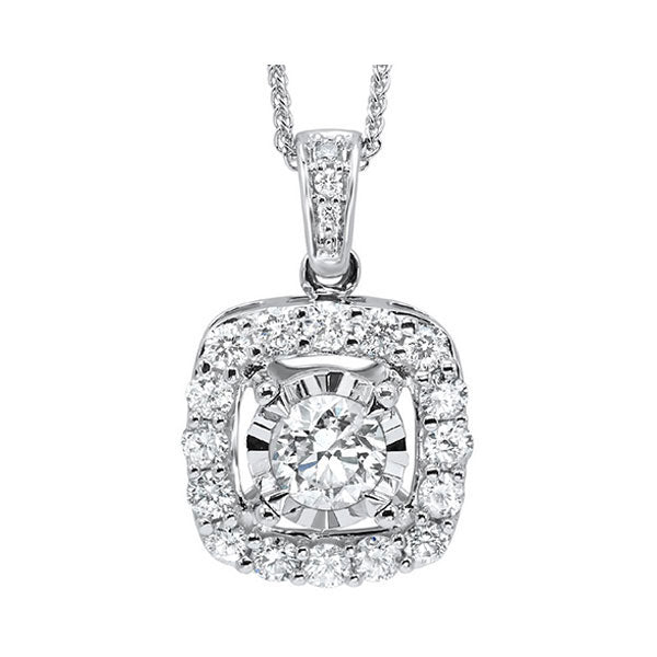 14K White Gold Diamond Pendant (3/4 CTW) - Elegant Necklace for Women, Perfect for Weddings, Anniversaries & Special Occasions