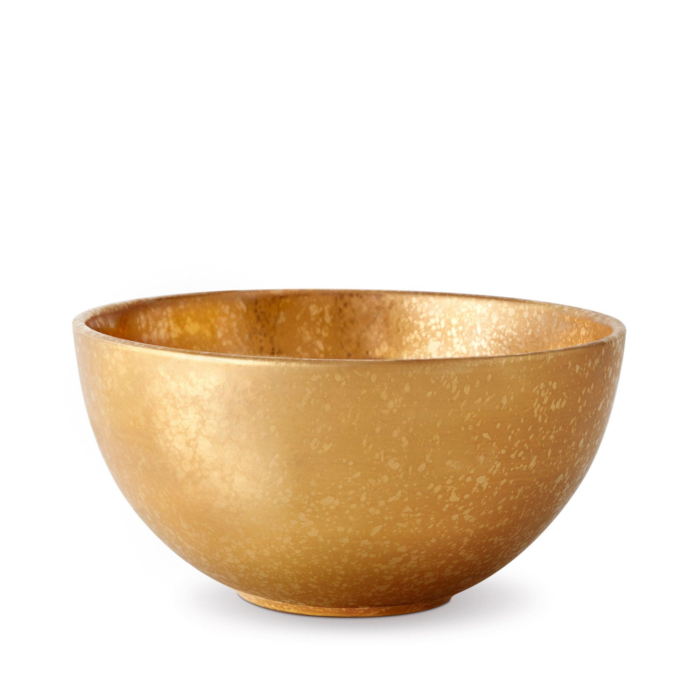 Alchimie Gold Bowl - Premium Decorative Serving Bowl for Home Decor, Dining & Entertaining - Perfect for Salads, Fruits, Desserts & Centerpieces