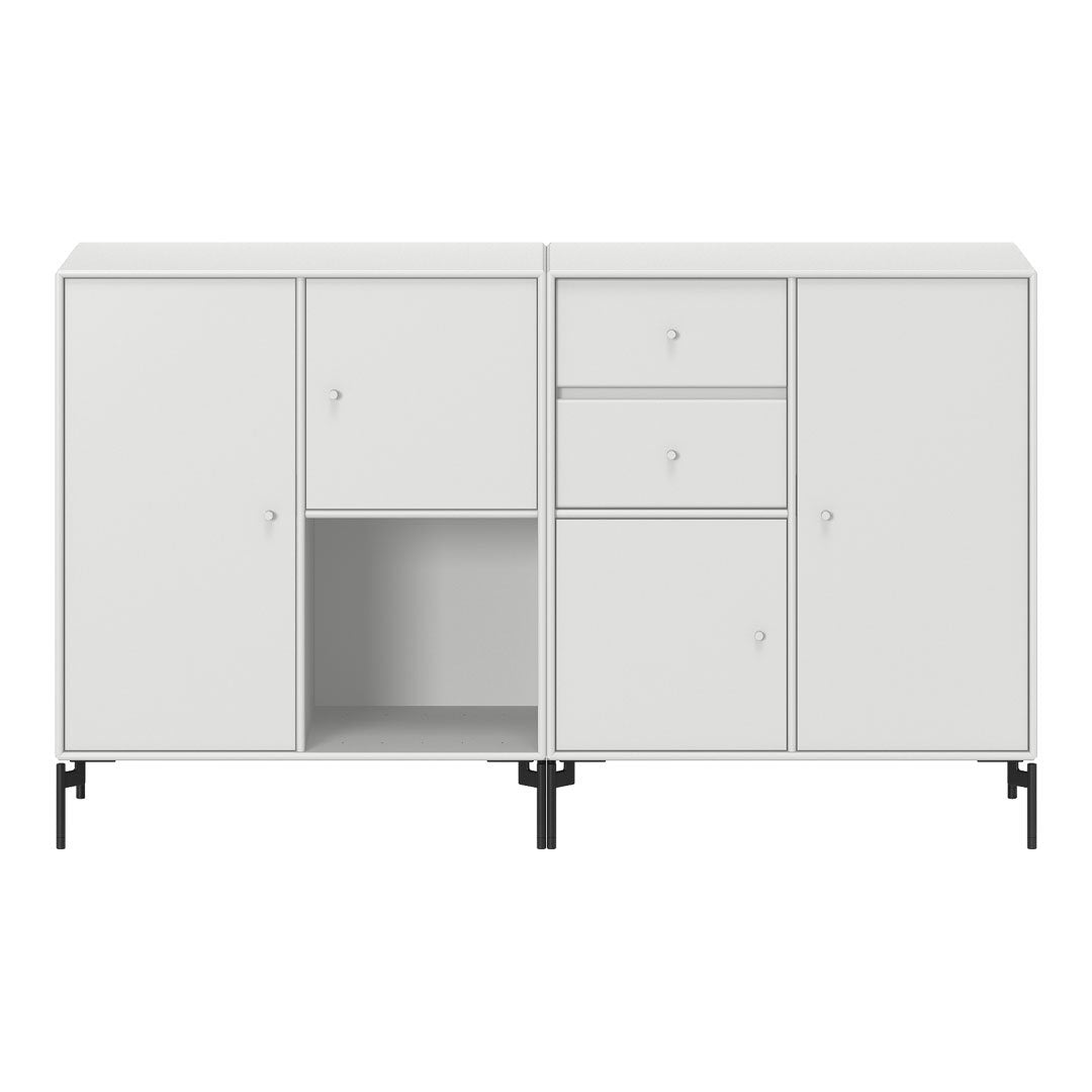 Modern Couple Sideboard with Sturdy Wooden Legs - Stylish Storage Cabinet for Living Room, Bedroom, or Entryway