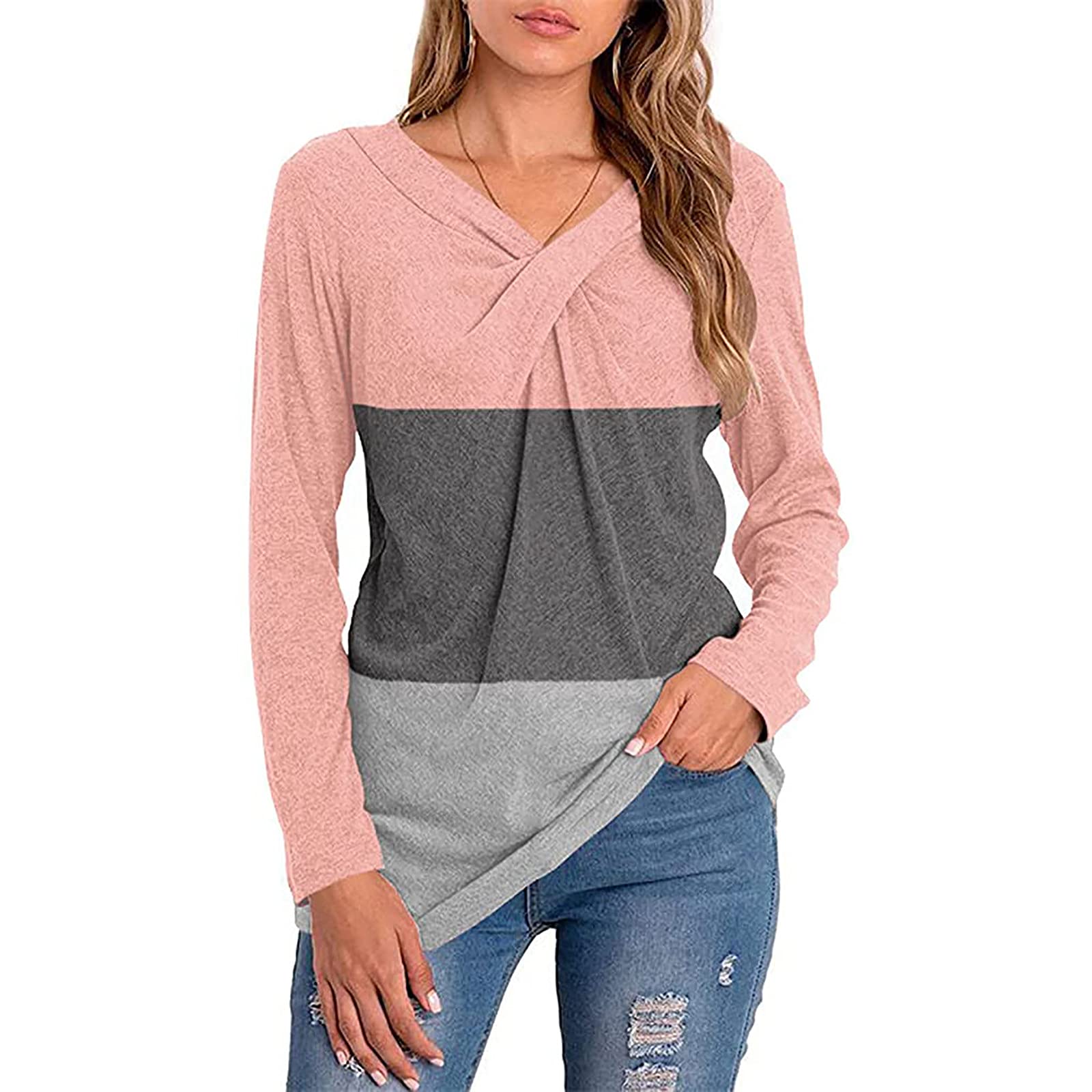 2022 Women's Long Sleeve T-Shirts - Loose Casual Blouses & Printed Tops | Fashion Sweatshirts for Everyday Wear, Work & Outings