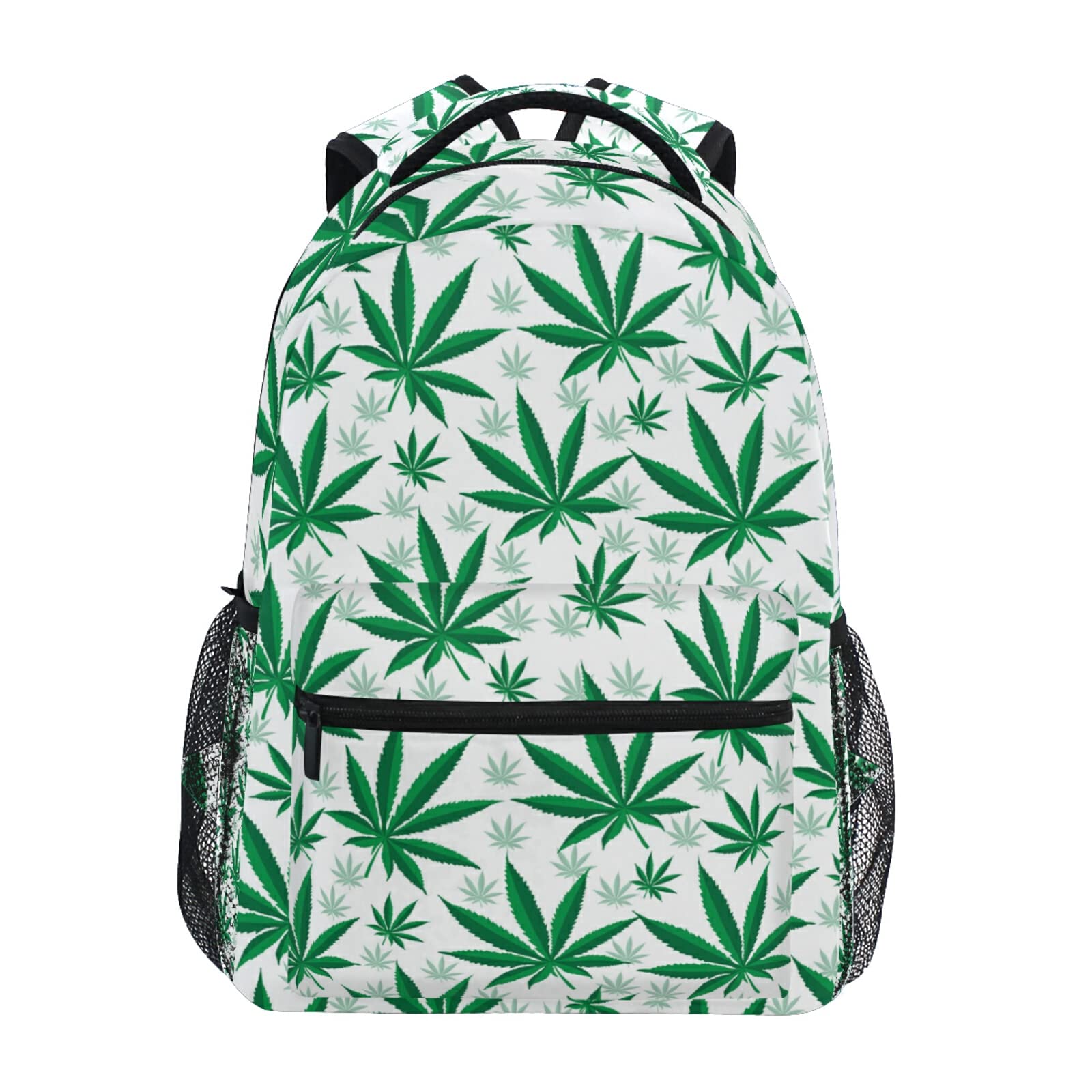SUABO Laptop Backpack for College Students - 15.6 Inch Hemp Leaf Design School Bookbag, Durable Travel Backpack for Work, Hiking & Daily Commute | Perfect for Office, Campus & Outdoor Adventures