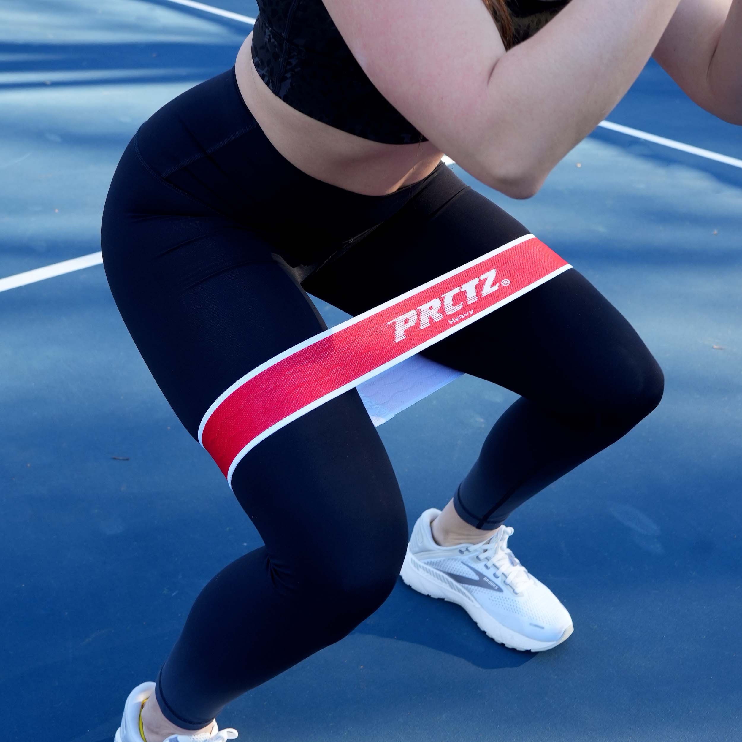 PRCTZ Elastic Fabric Hip & Glute Bands - 3 Pack Set for Strength Training, Workouts, Yoga & Physical Therapy - Essential Resistance Bands for Women & Men