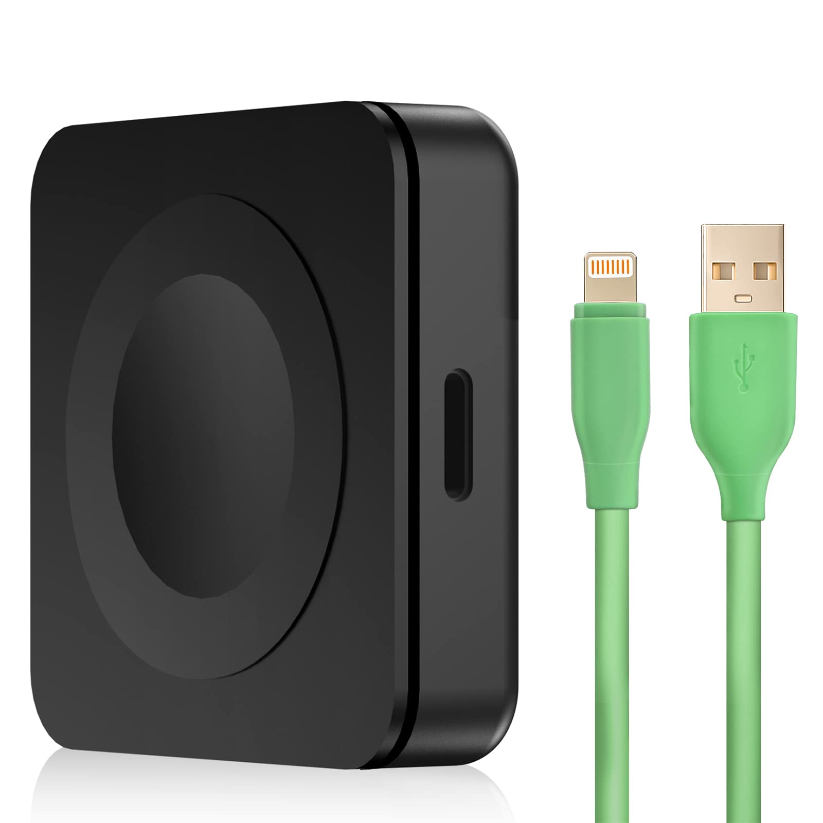 2 in 1 USB A Fast iWatch Charger MFI Certified 3.3FT Wireless Charging Cable for Apple Watch Series 8/7/6/5/4/3/2, iPhone & AirPods - Portable Travel Charger for Home, Office & Car (Black)