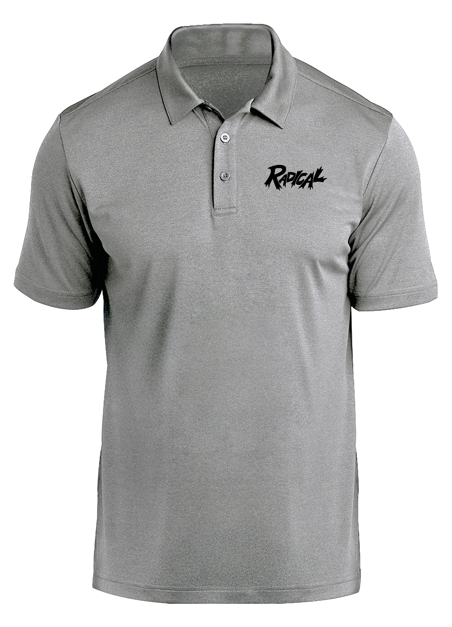 Radical Black Prime Polo Shirt for Men - Stylish Gray Casual Wear for Golf, Office & Everyday Outfits