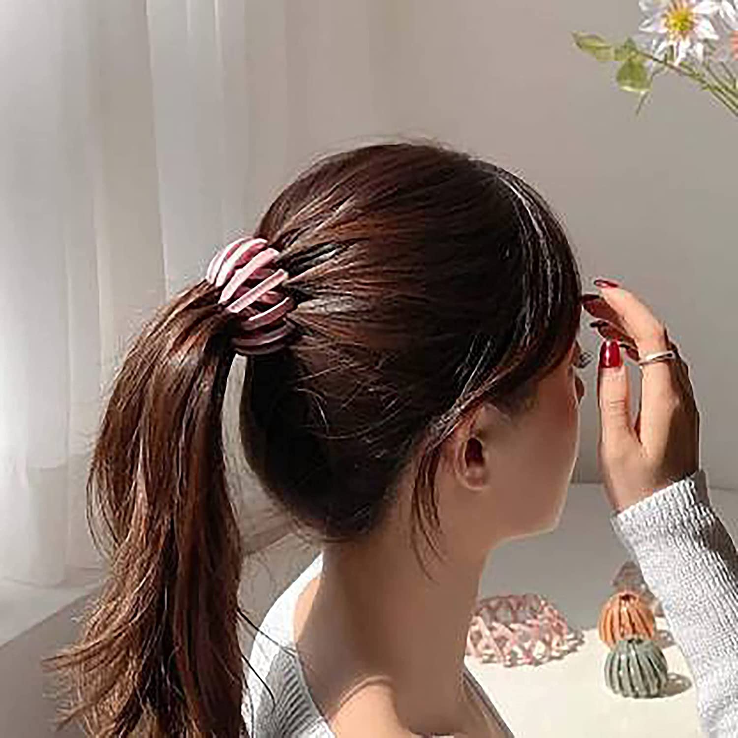 STYLEDOSE 3-Piece Women's Bird Nest Hair Clips Set - Plastic Ponytail Holders & Bun Makers for Thick Hair - Perfect for Updos, Braids, and Everyday Hairstyles