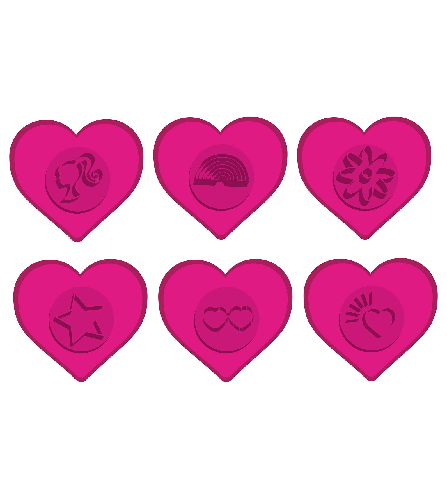 Barbie Heart-Shaped Pots Play Dough Set - 100g Modeling Clay for Girls Ages 3+ | Creative Arts & Crafts Toy for Kids Birthday Gifts & Pretend Bakery Play