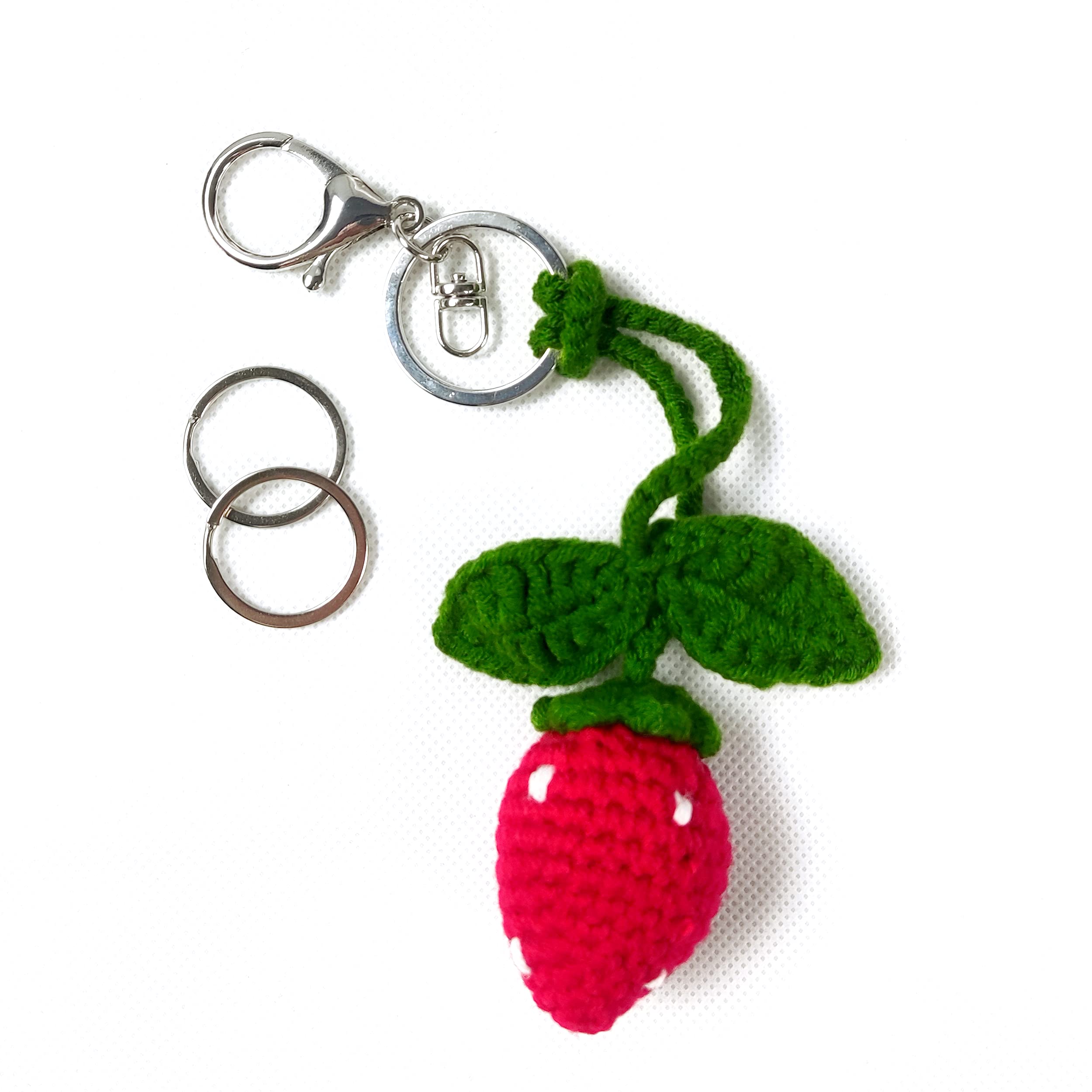 Boho Crochet Keychains for Car Keys, Handbags, Purses & Phones - Unique Key Ring Charms & Craft Accessories - Perfect for Gifts, DIY Projects & Boho Style Decor
