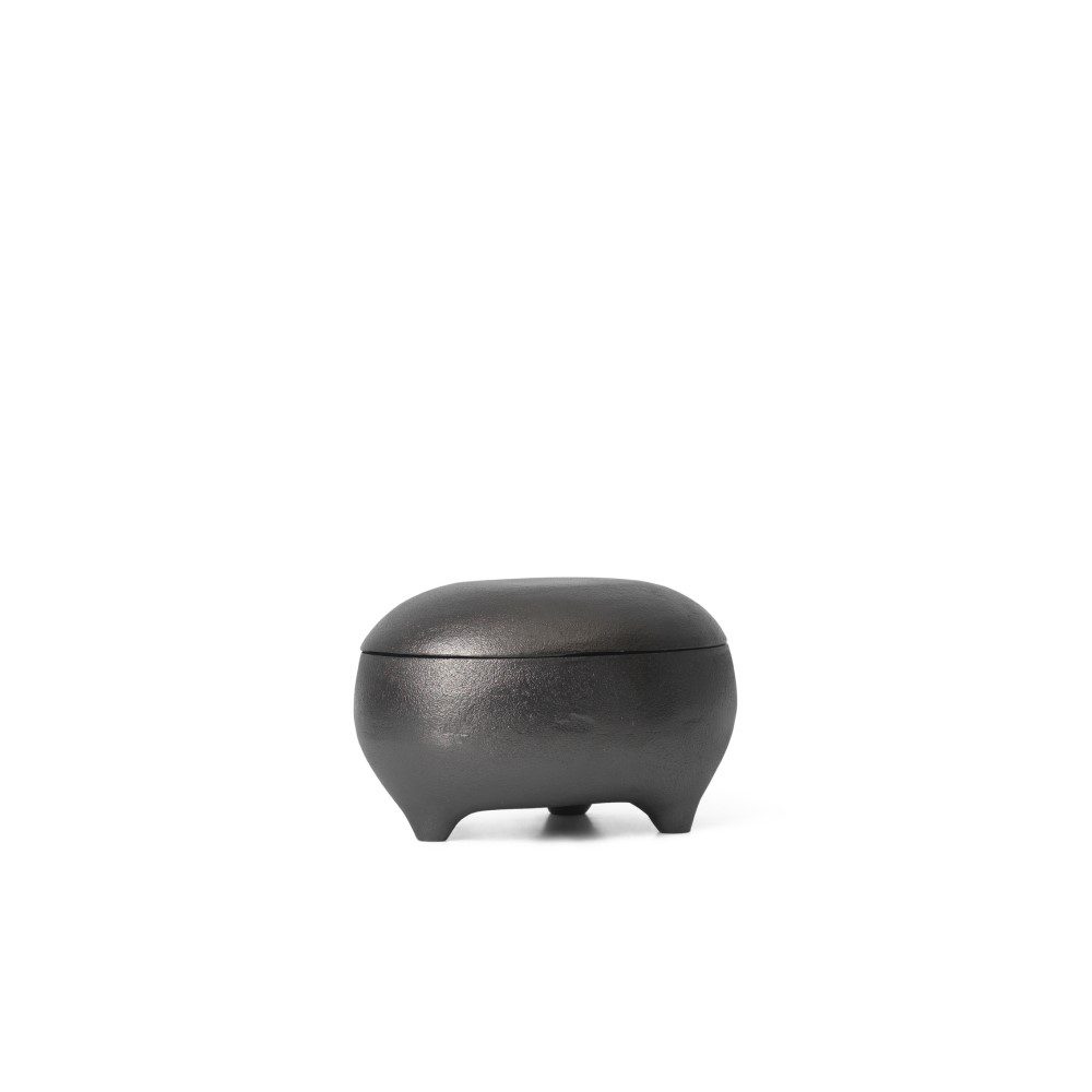FERM LIVING Evoke Twin Candle Holder - Blackened Aluminium Modern Home Decor for Living Room, Bedroom & Dining Table Centerpiece