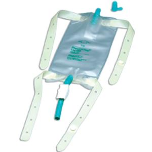 Dispoz a Bag Leg Bag with Rubber Cap Valve & Latex Straps - 32 oz Urinary Drainage Bag for Nighttime Use & Mobility - 1 Count, Ideal for Travel & Post-Surgery Care
