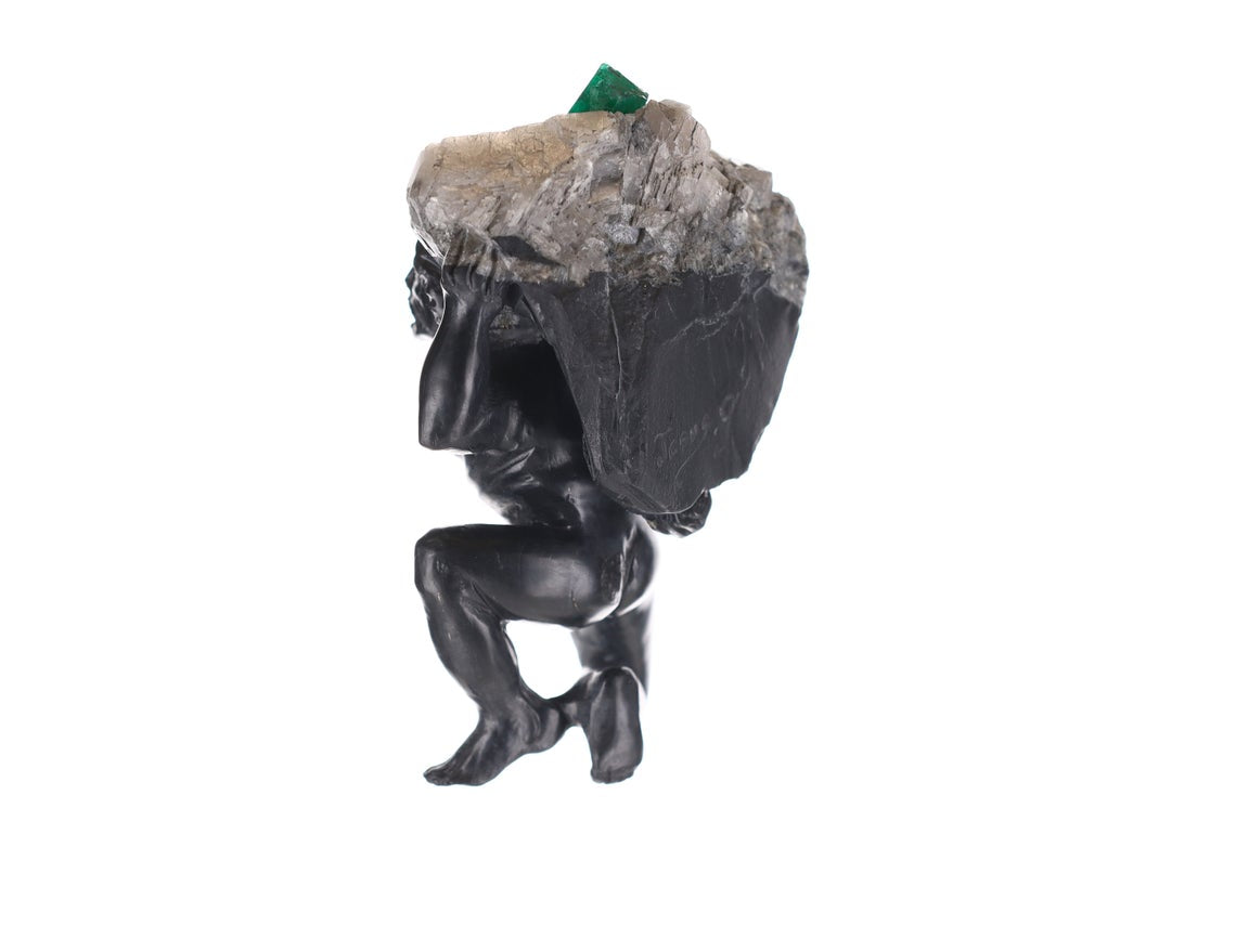 Natural Colombian Emerald Rough Crystal Sculpture - Raw Emerald Gemstone for Jewelry Making, Healing & Collecting - Perfect for DIY Crafts, Meditation & Home Decor