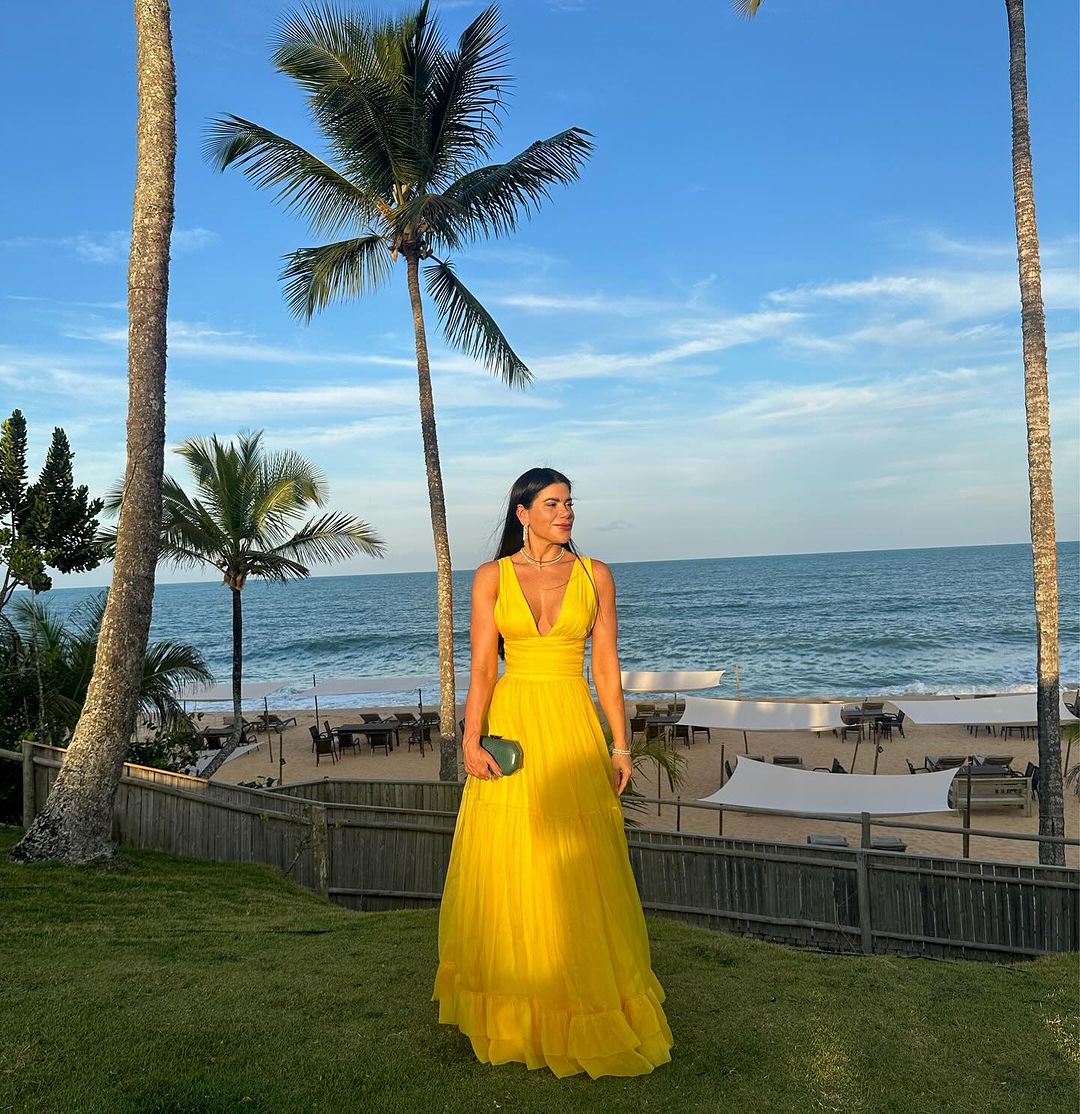 Elegant Deep V-Neck Yellow Long Prom Dress - A-Line Formal Gown for Wedding Guest & Evening Party | Style J4852 | Perfect for Homecoming, Prom Night & Special Occasions