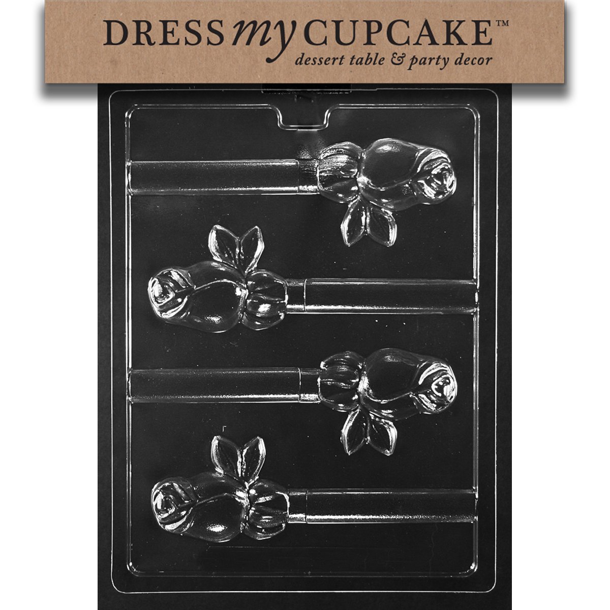 Premium Chocolate Candy Mold for Cupcakes - Rose Pretzel Lollipop Maker | Perfect for Baking, Party Decorations & DIY Dessert Crafts