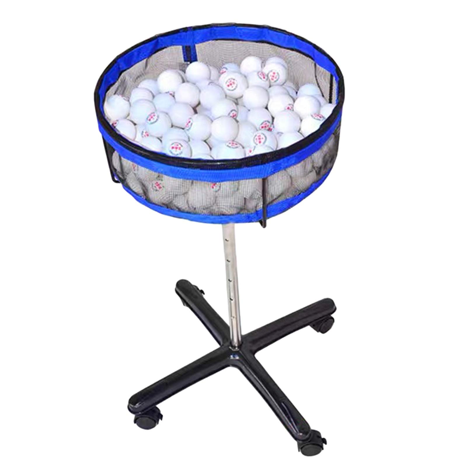 Adjustable Height Multi-Ball Storage Stand for Table Tennis - Portable Mesh Ball Basket for Training, Outdoor Sports, Golf & Badminton - Perfect for Clubs, Gyms & Backyard Practice