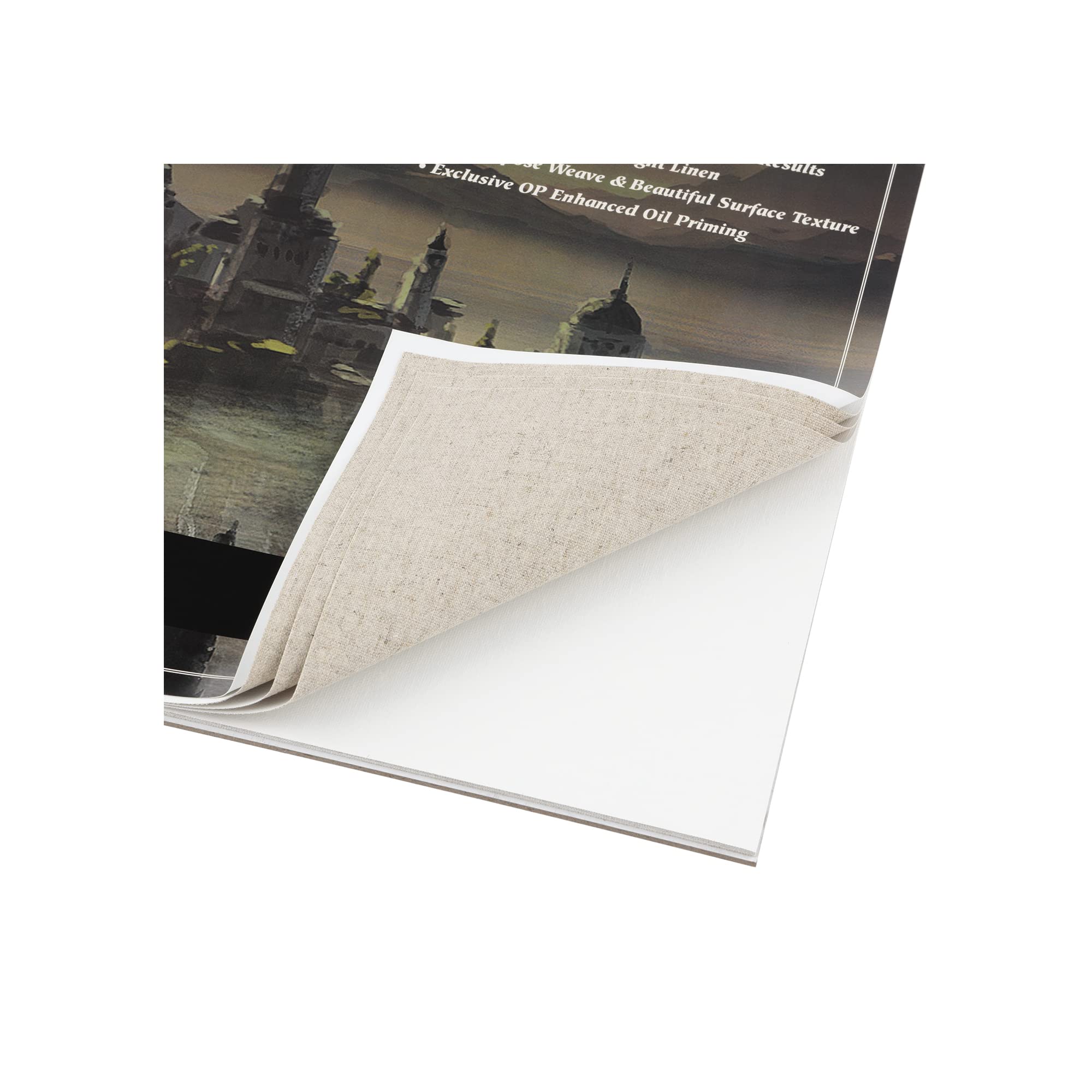 Centurion Deluxe Oil Primed Linen Pad (12x16 Inches - 6 Pack) 10 Sheets per Pad – 11 oz. No Bleed Pages, Lightweight & Portable Canvas Pad for Plein Air Painting, Sketching & Outdoor Art - Perfect for Traveling Artists & Beginners