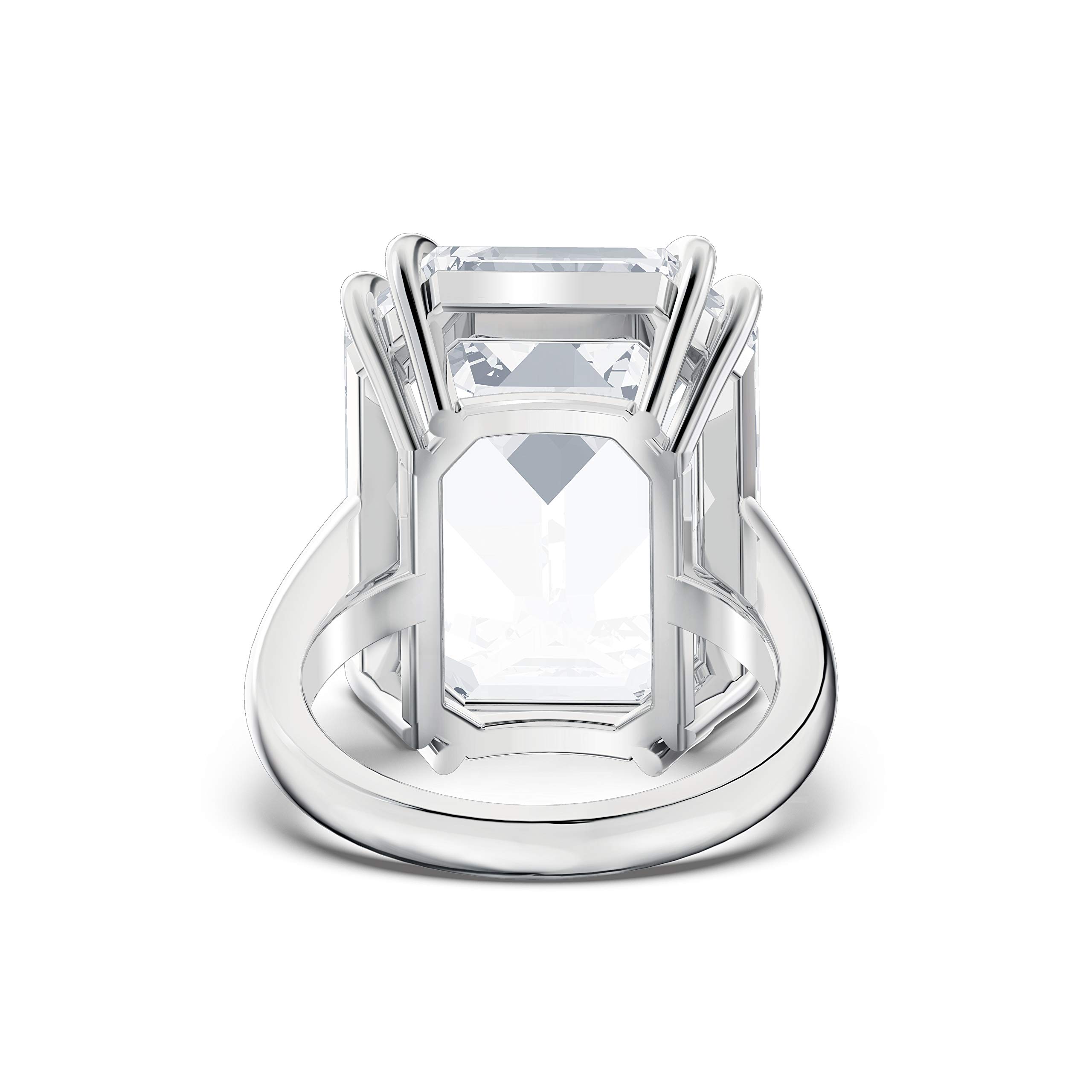Swarovski Mesmera Ring - Rhodium Plated with Clear Crystals | Elegant Jewelry for Women | Perfect for Weddings, Anniversaries & Special Occasions