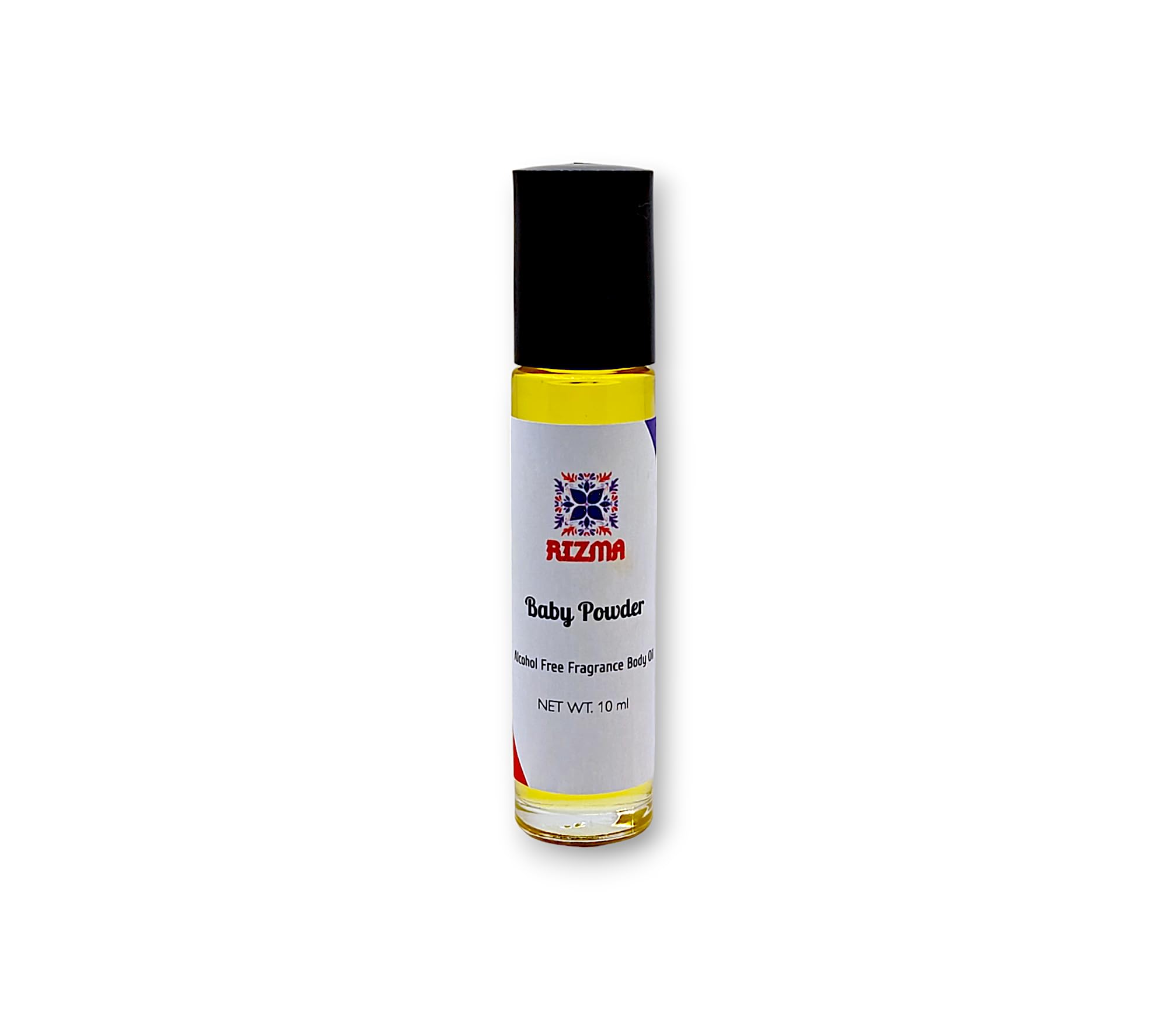 RIZMA Alcohol-Free Baby Powder Fragrance Body Oil Roll-On for Men & Women - Travel Size 10ml | Uncut Scent, Long-Lasting Moisturizer | Perfect for Daily Use, Gym, Travel & On-the-Go Freshness