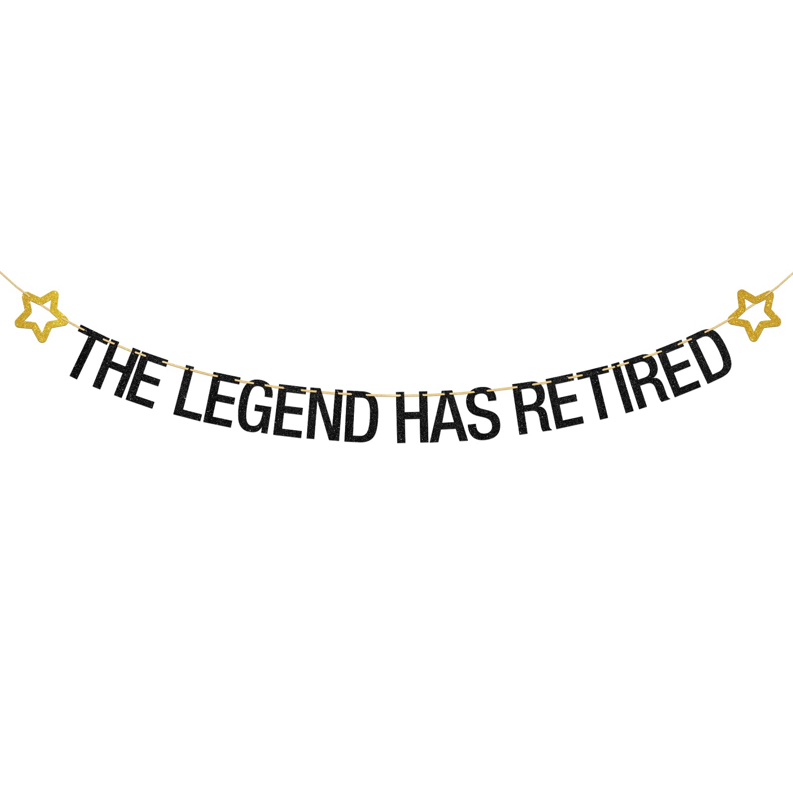 Happy Retirement Party Banner - 11.7ft Glitter The Legend Has Retired Decoration for Welcome Back Celebrations, Time to Relax Theme - Perfect for Retirement Parties, Office Farewells & Milestone Celebrations