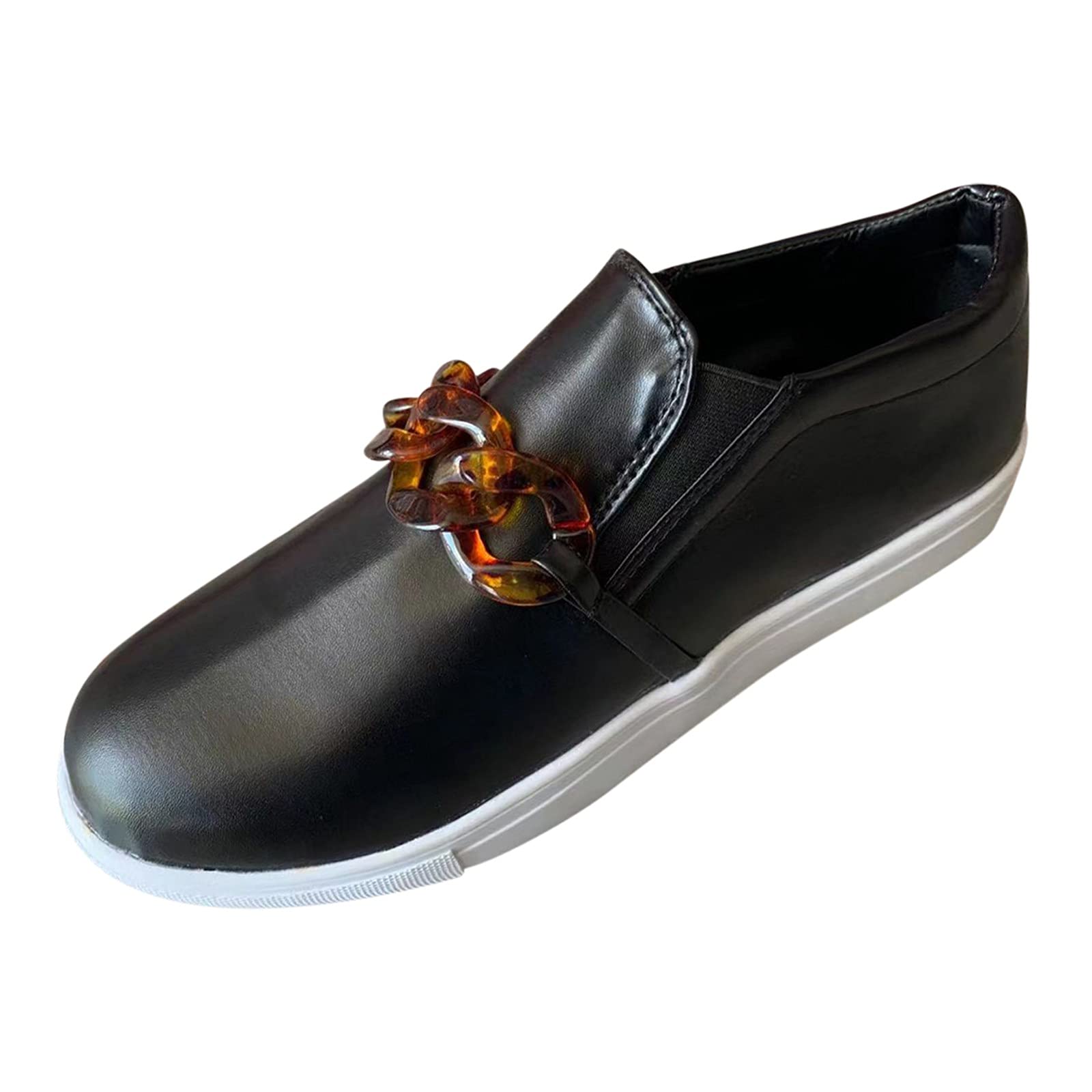 GWTAECH Women's Breathable Slip-On Casual Shoes - Comfortable Round Toe Flat Print Loafers for Everyday Wear | Perfect for Work, Walking & Winter Outfits