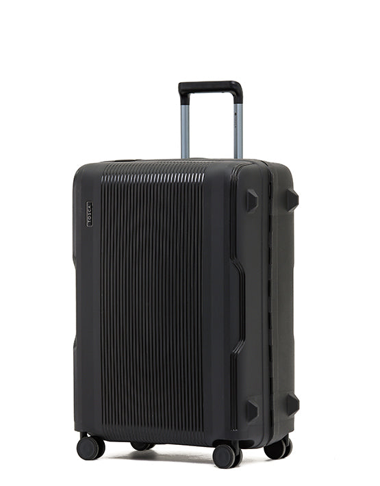 Tosca KNOX 25-Inch Medium Full Framed Spinner Luggage - Black | Durable Carry-On Suitcase for Business Travel & Weekend Getaways