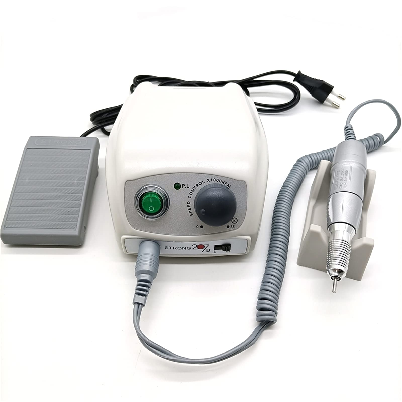 65W High-Speed Nail Drill Machine - 35000 RPM Professional Manicure Tool with Control Box & Nail File Set for Salon & Home Use - Perfect for Nail Art, Acrylics, and Gel Extensions
