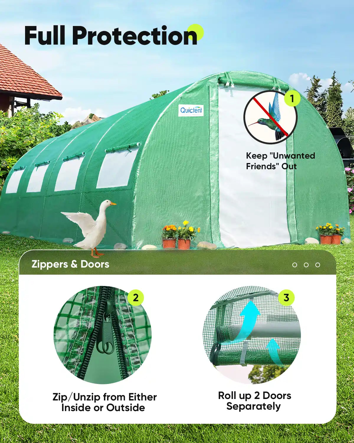 20' x 10' x 7' Heavy Duty Large Greenhouse Kit for Outdoor Gardening - Perfect for Growing Vegetables, Flowers & Plants All Year Round
