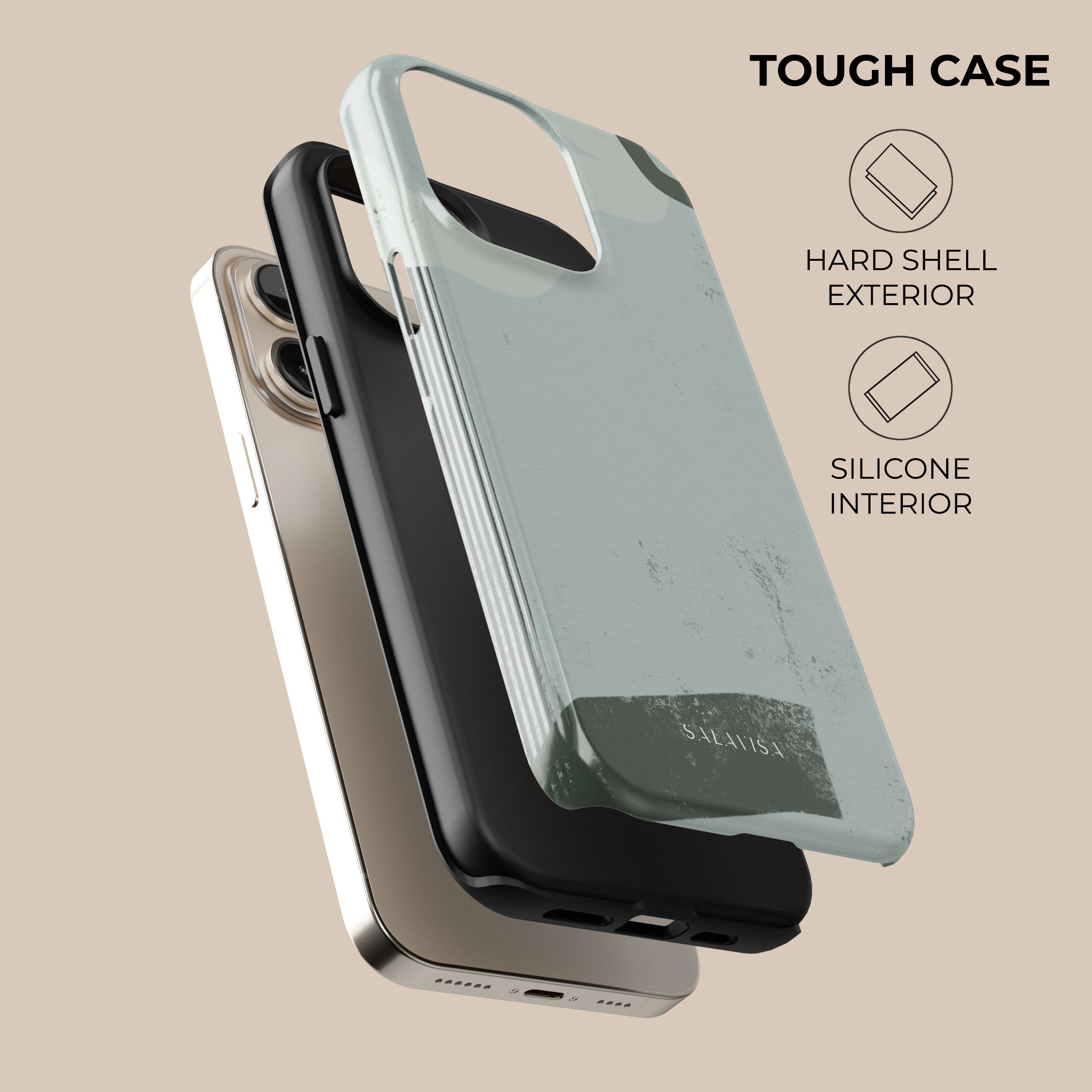 Eco-Friendly Marine Green Organic Phone Case - Biodegradable & Sustainable Cover for iPhone & Samsung - Perfect for Outdoor Adventures & Daily Use